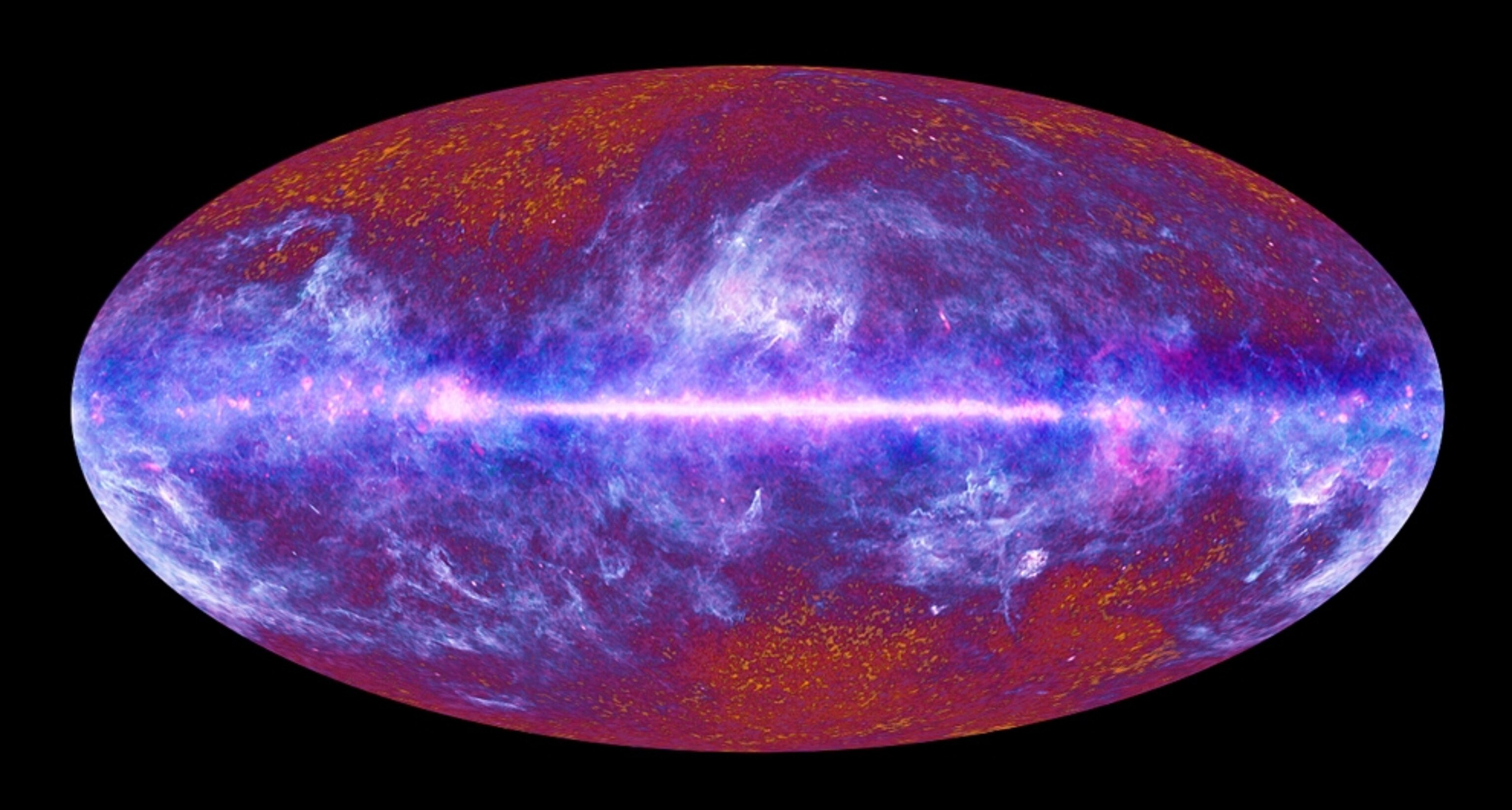 A map of the entire sky seen in microwave light.