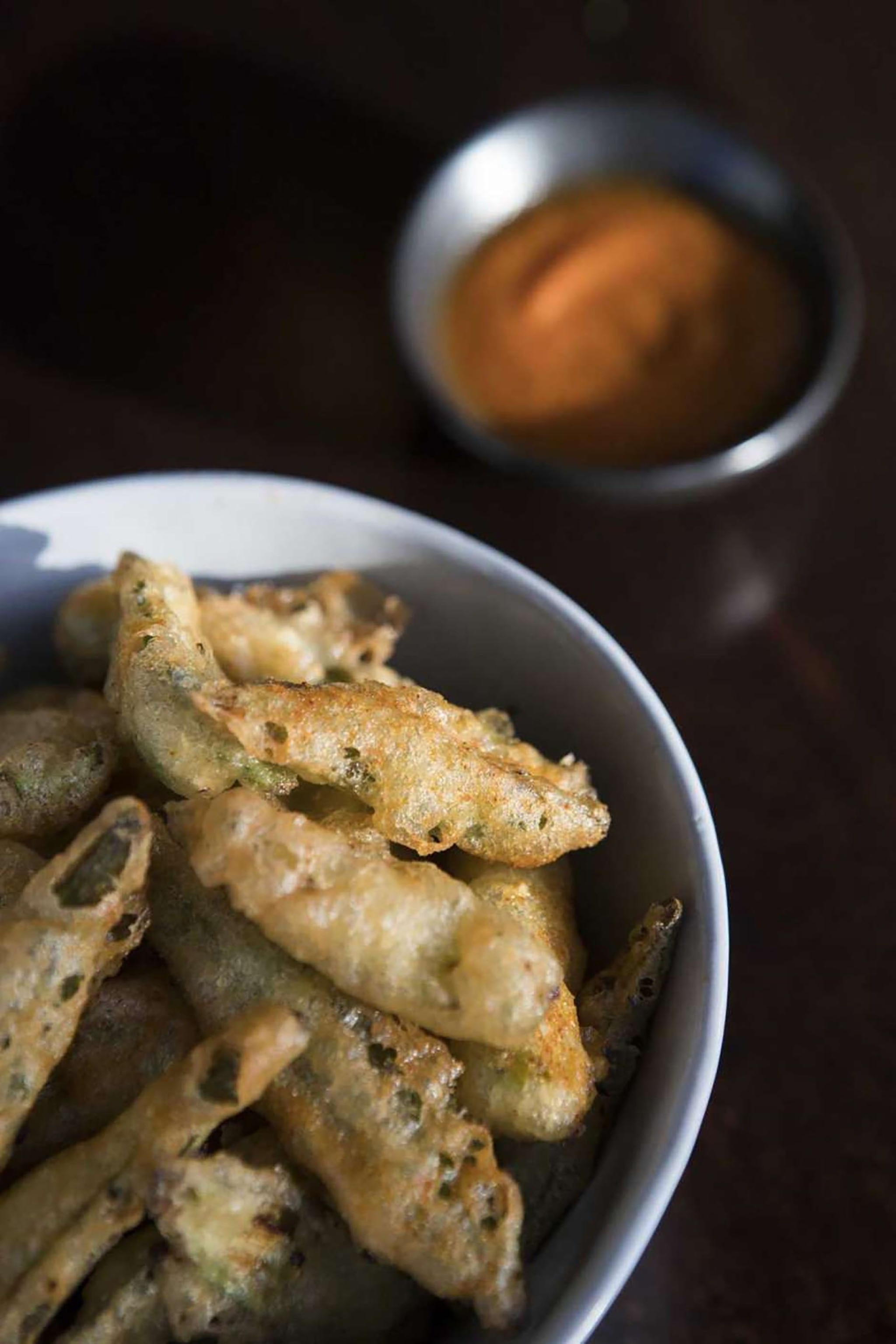 Okra tempura bites are among the new American comfort food on offer at Kulture.