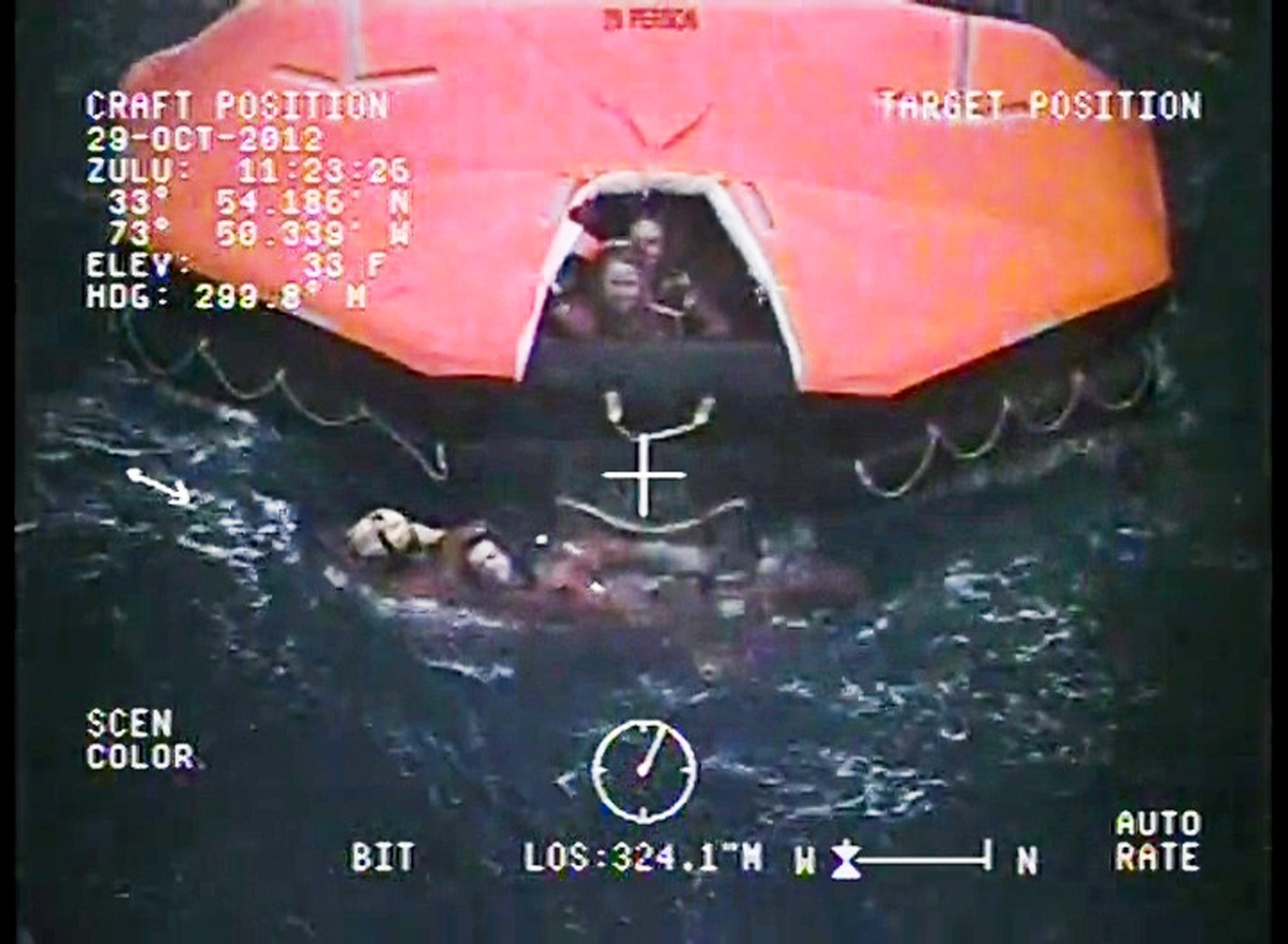 a Coast Guard rescue life raft