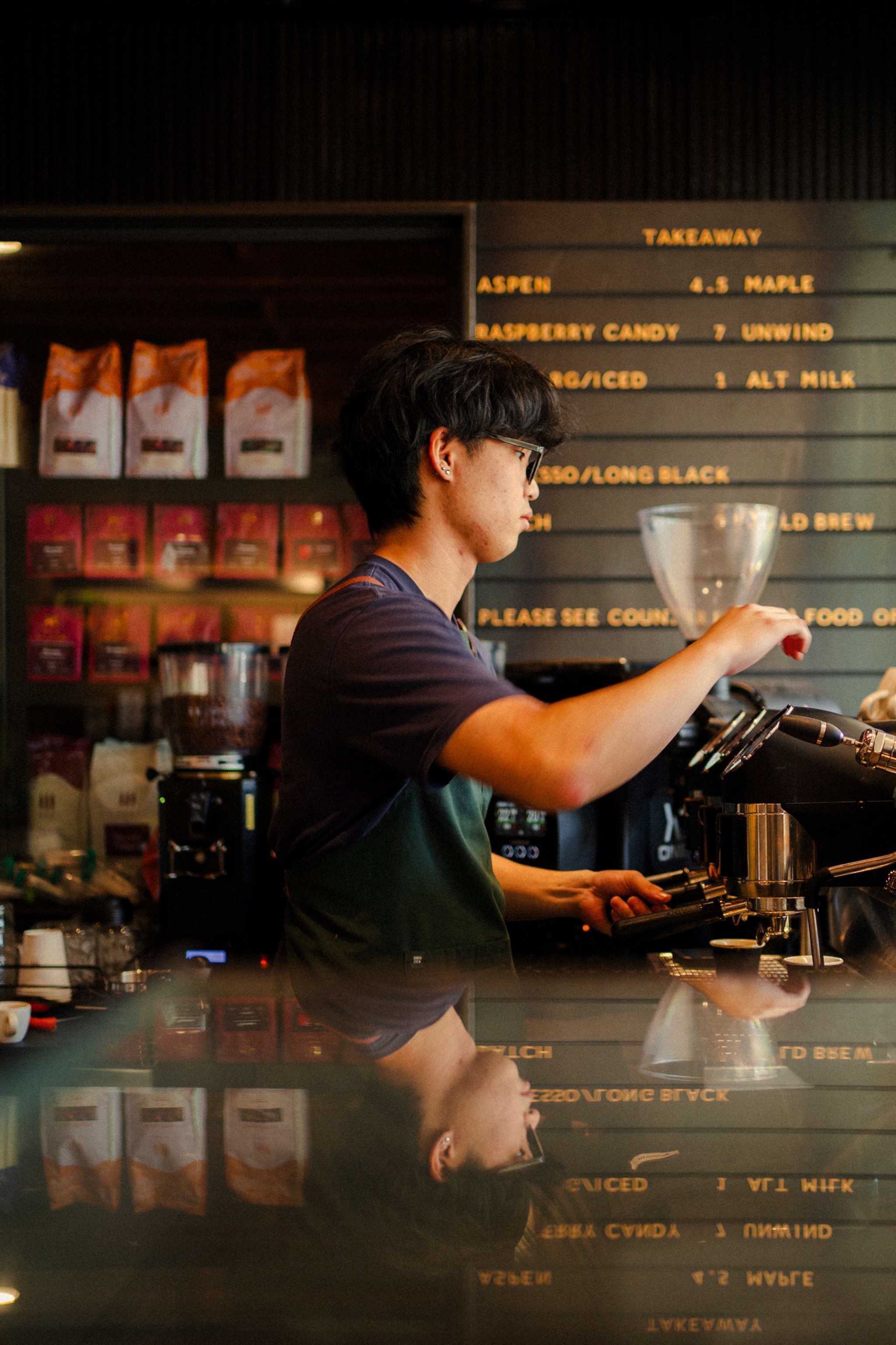 Barista in a coffee shop