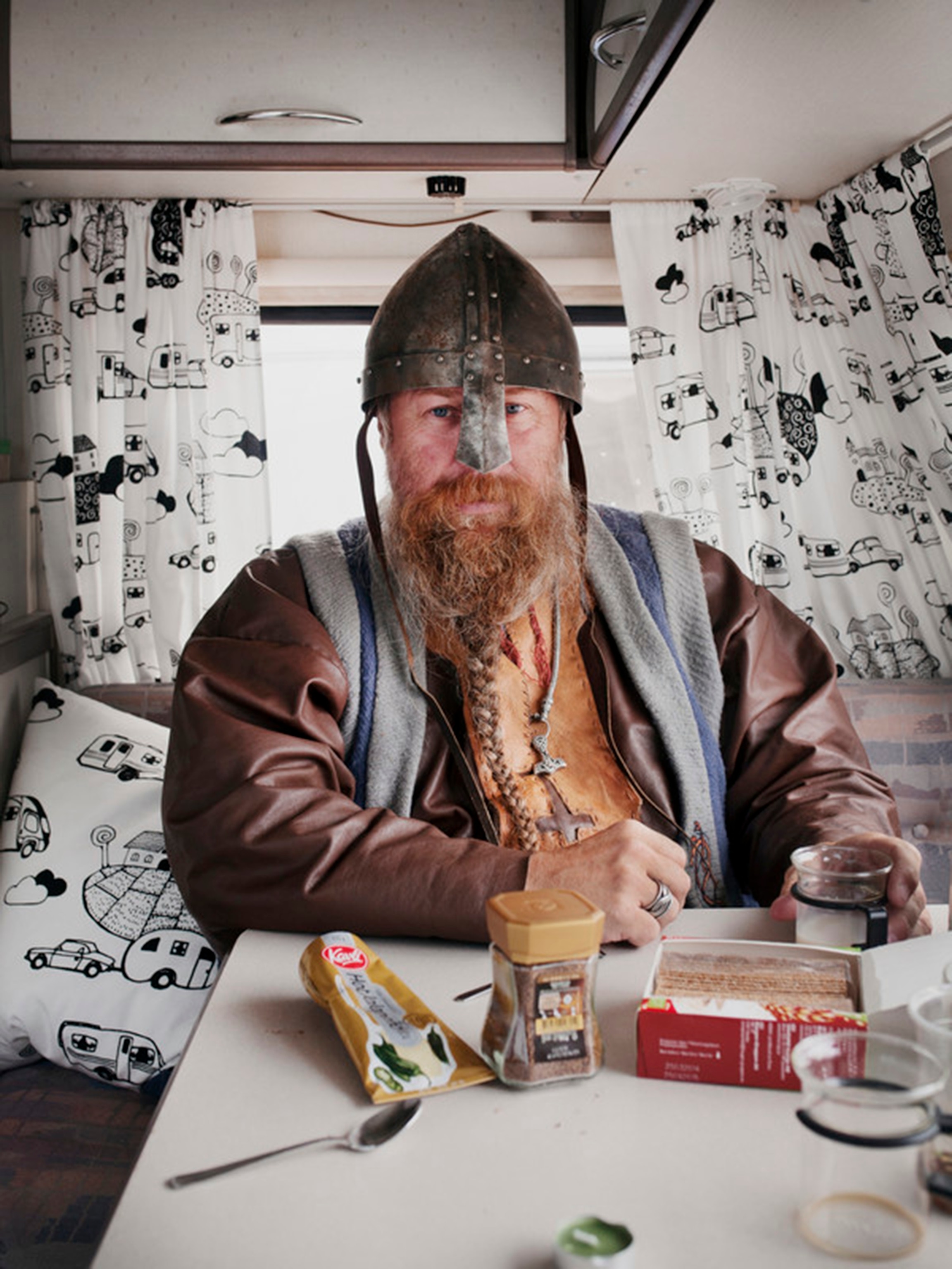 Stefan Nordgren, 45, from Lödöse, the chief judge during the reenactment of Foteviken. Otherwise Stefan works as a test engineer in Gothenburg.