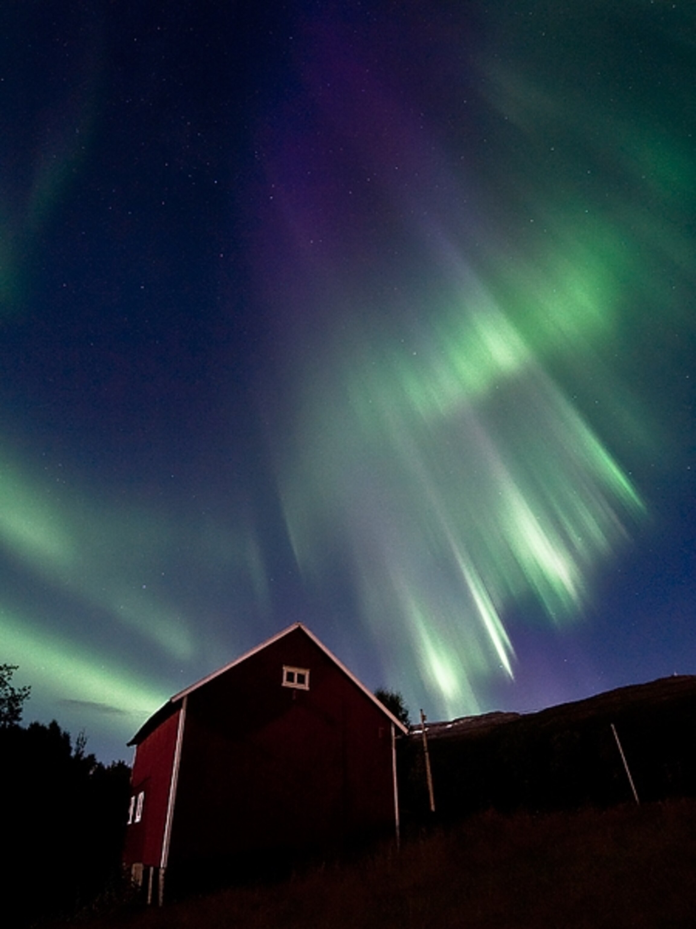 Aurora picture - Sweden (due to solar flare)