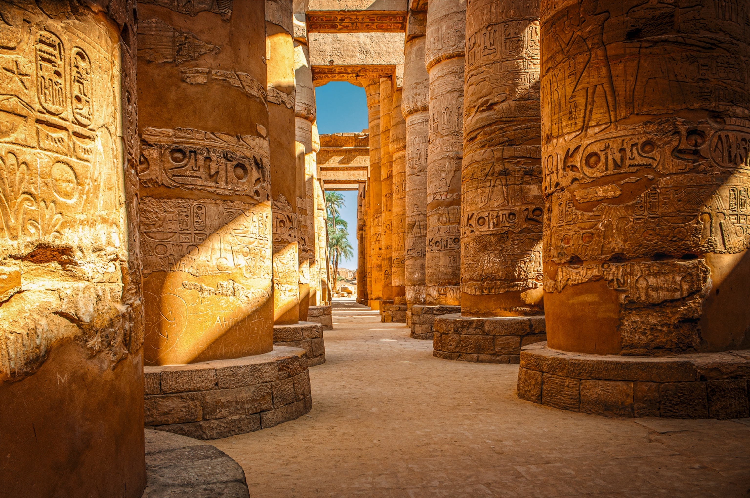 The Great Hypostyle Hall at Karnak is pictured.