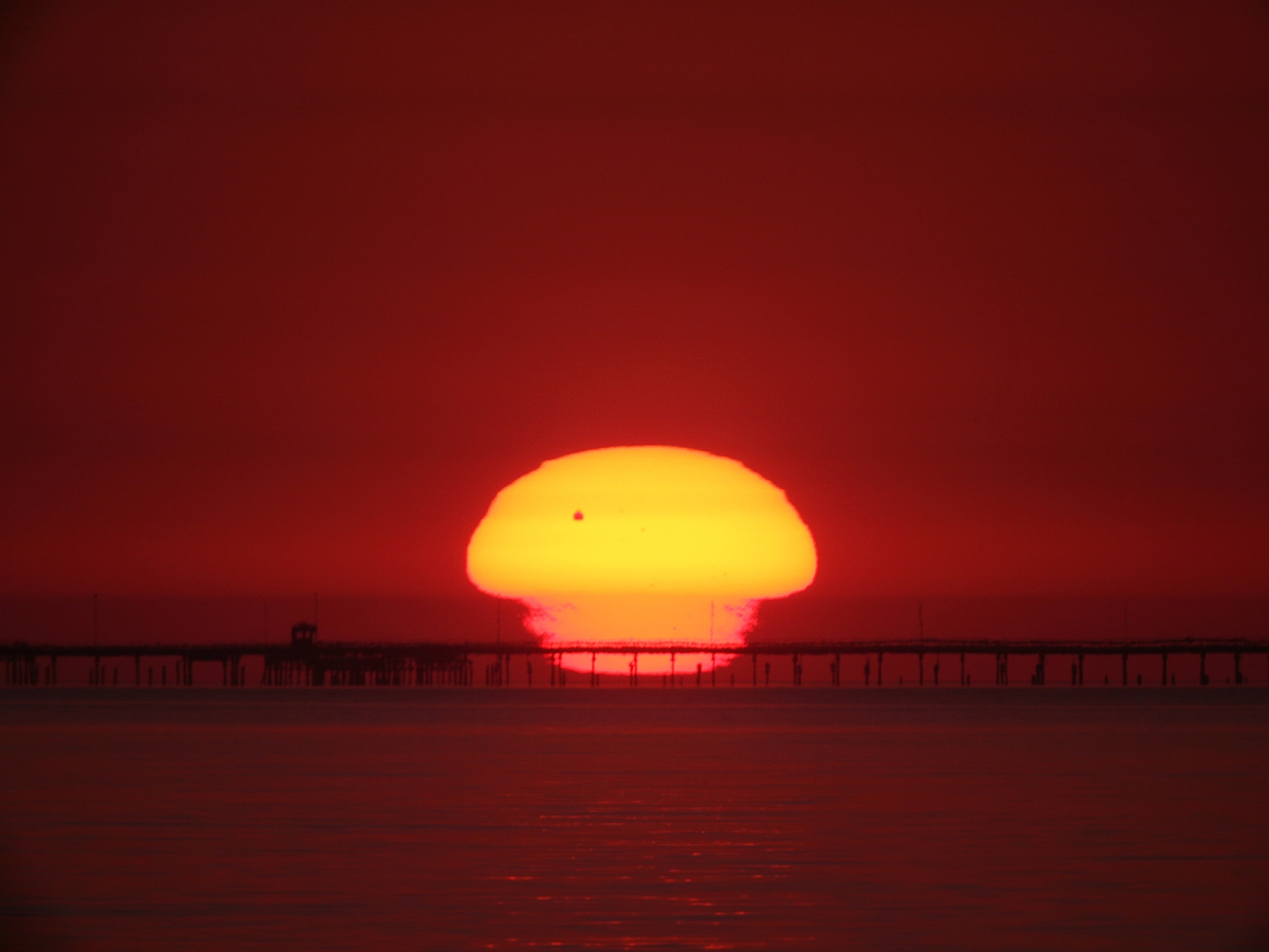 Venus transit 2012 picture: sunrise over the Caspian Sea