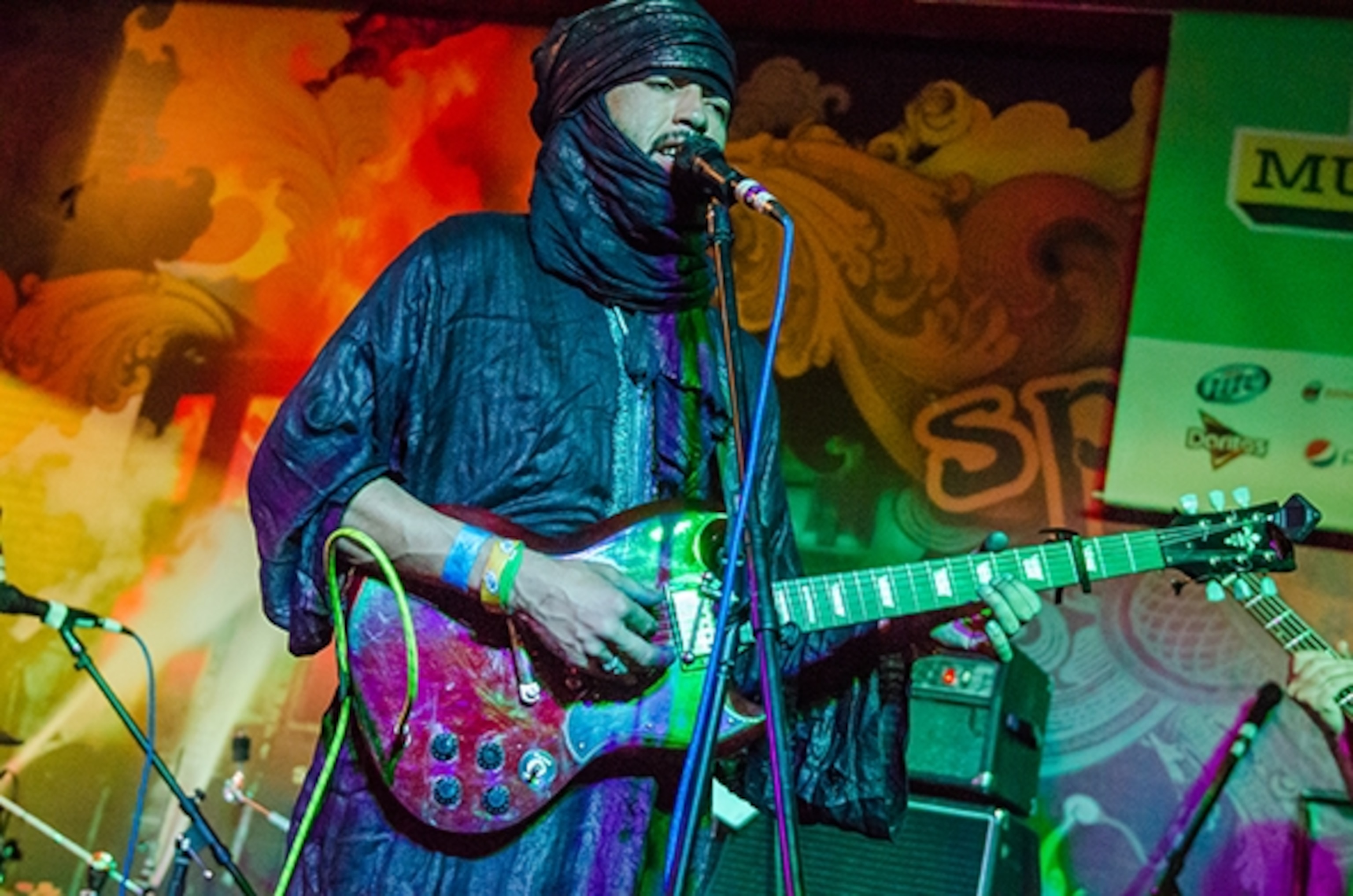Tuareg "desert blues" band Terakaft performing at SXSW in 2013 (Photograph by Lisa Walker)