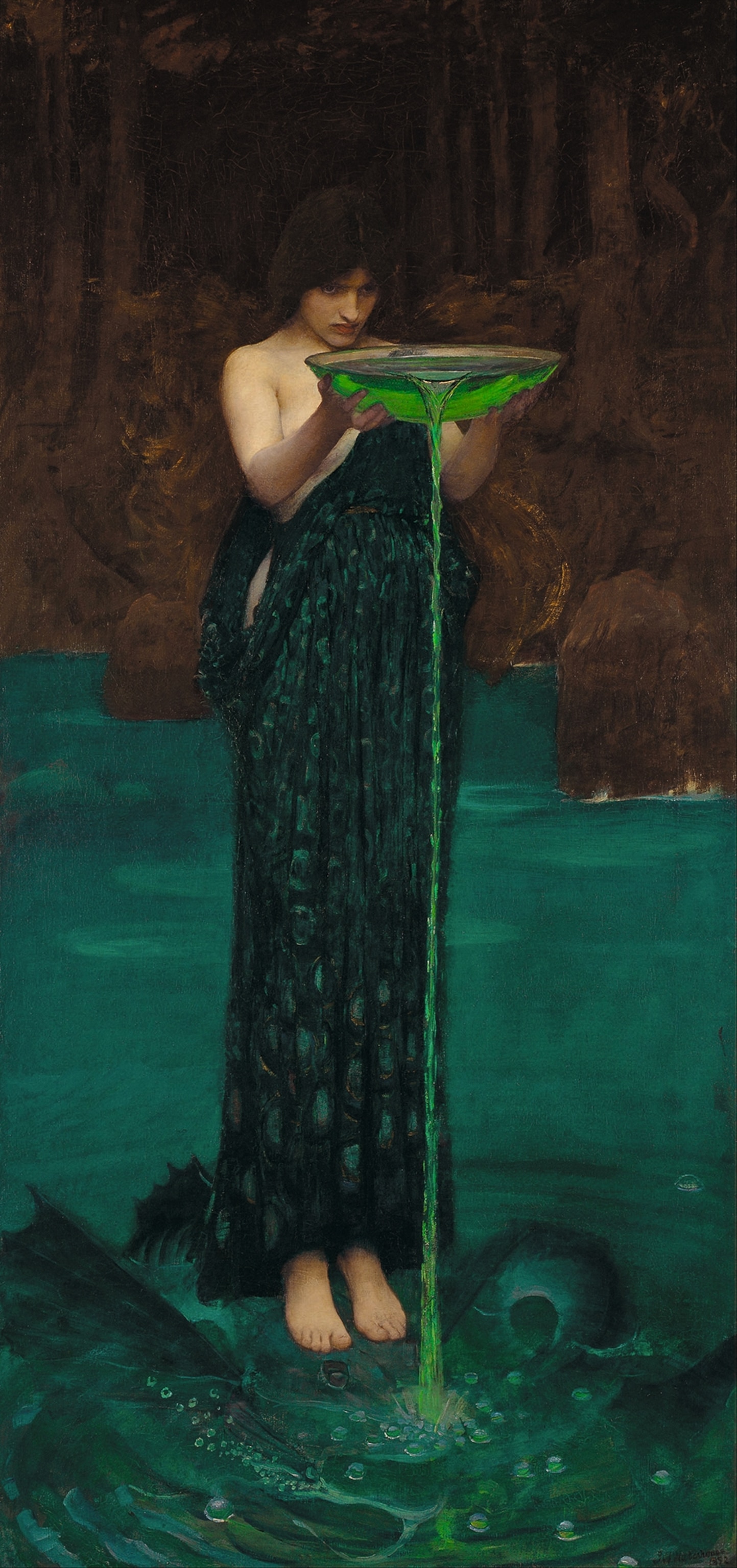 Circe in an oil painting.