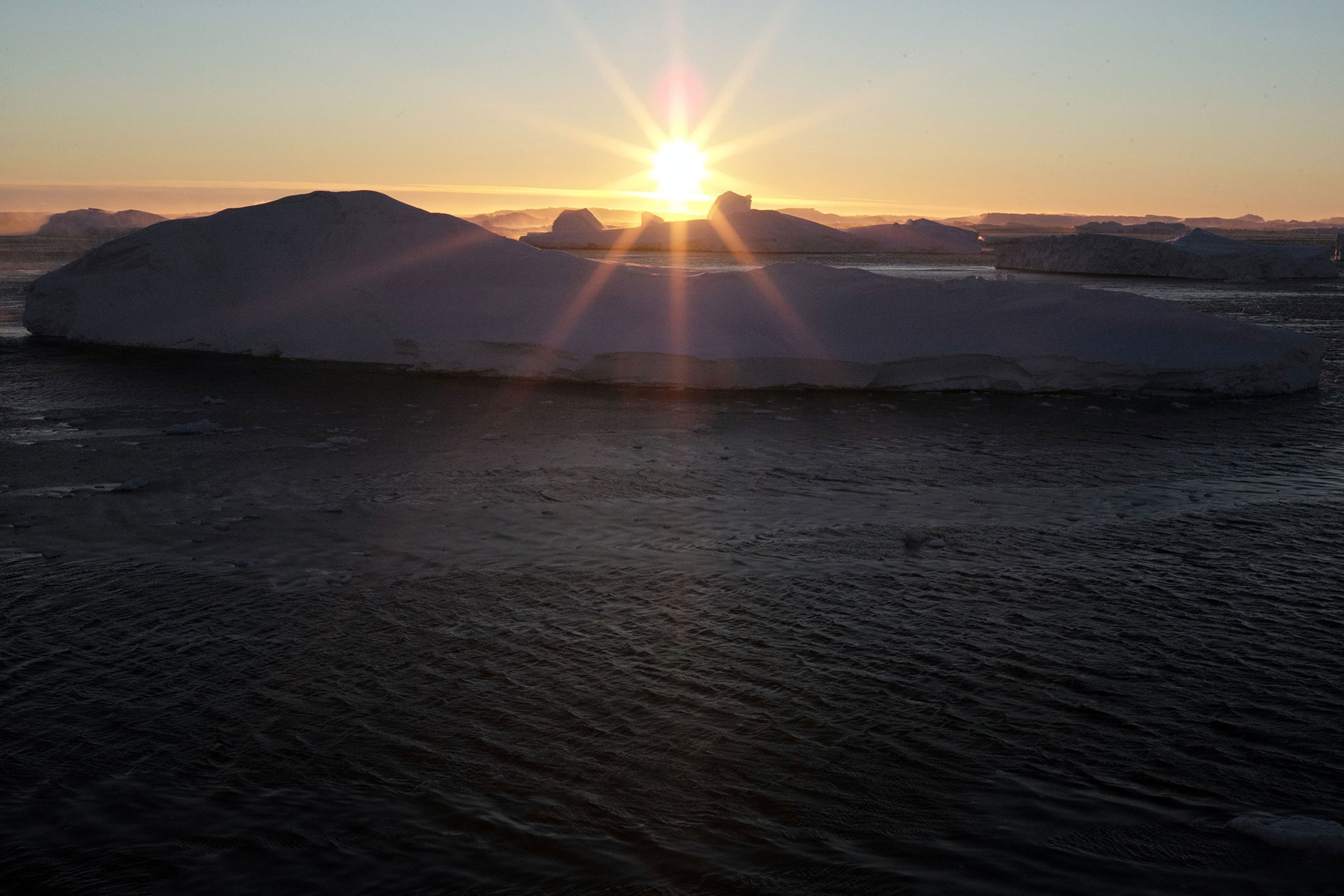 Icebergs calved off of Thwaites Glacier