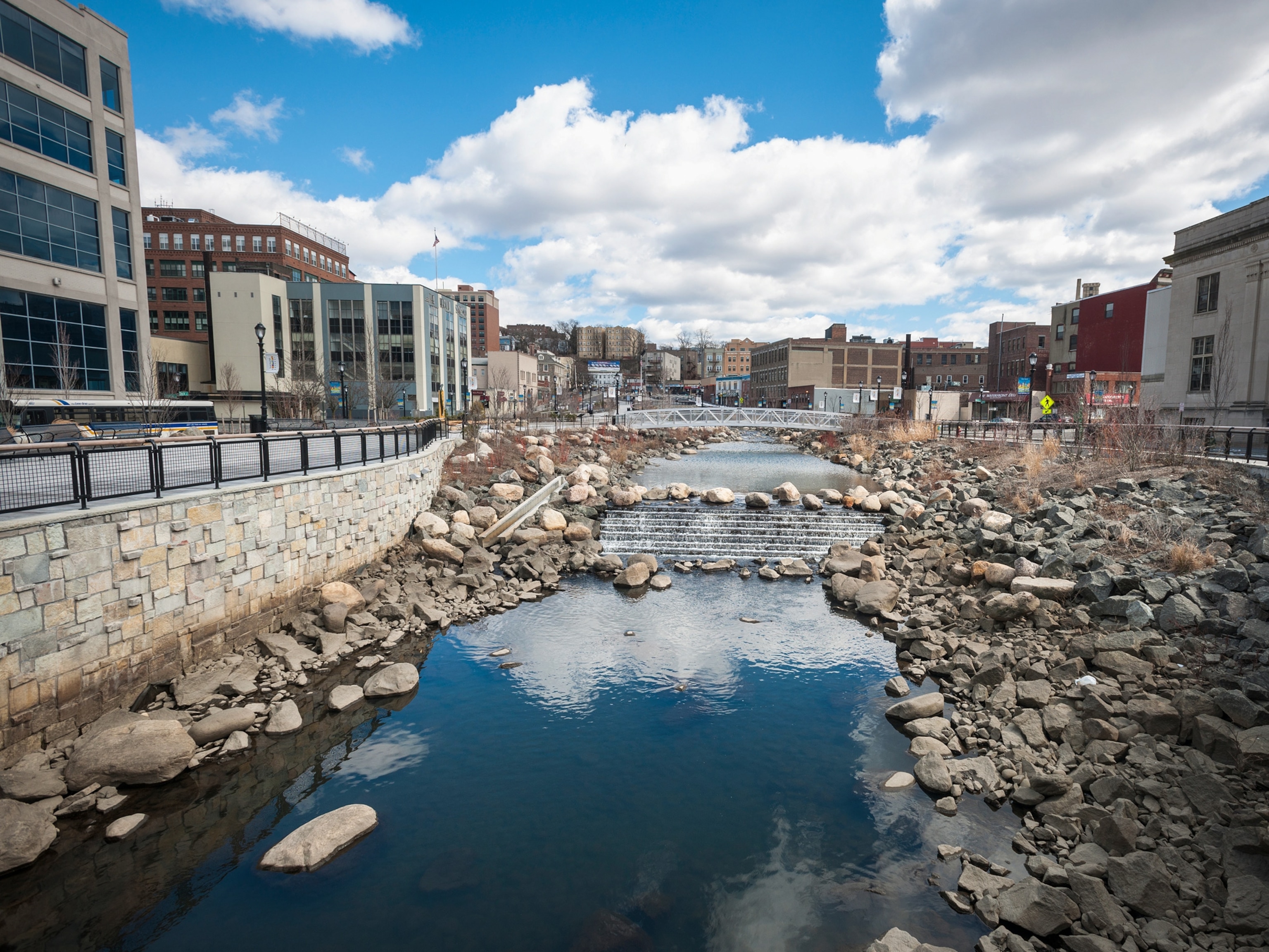 The Saw Mill River in Yonkers, NY.