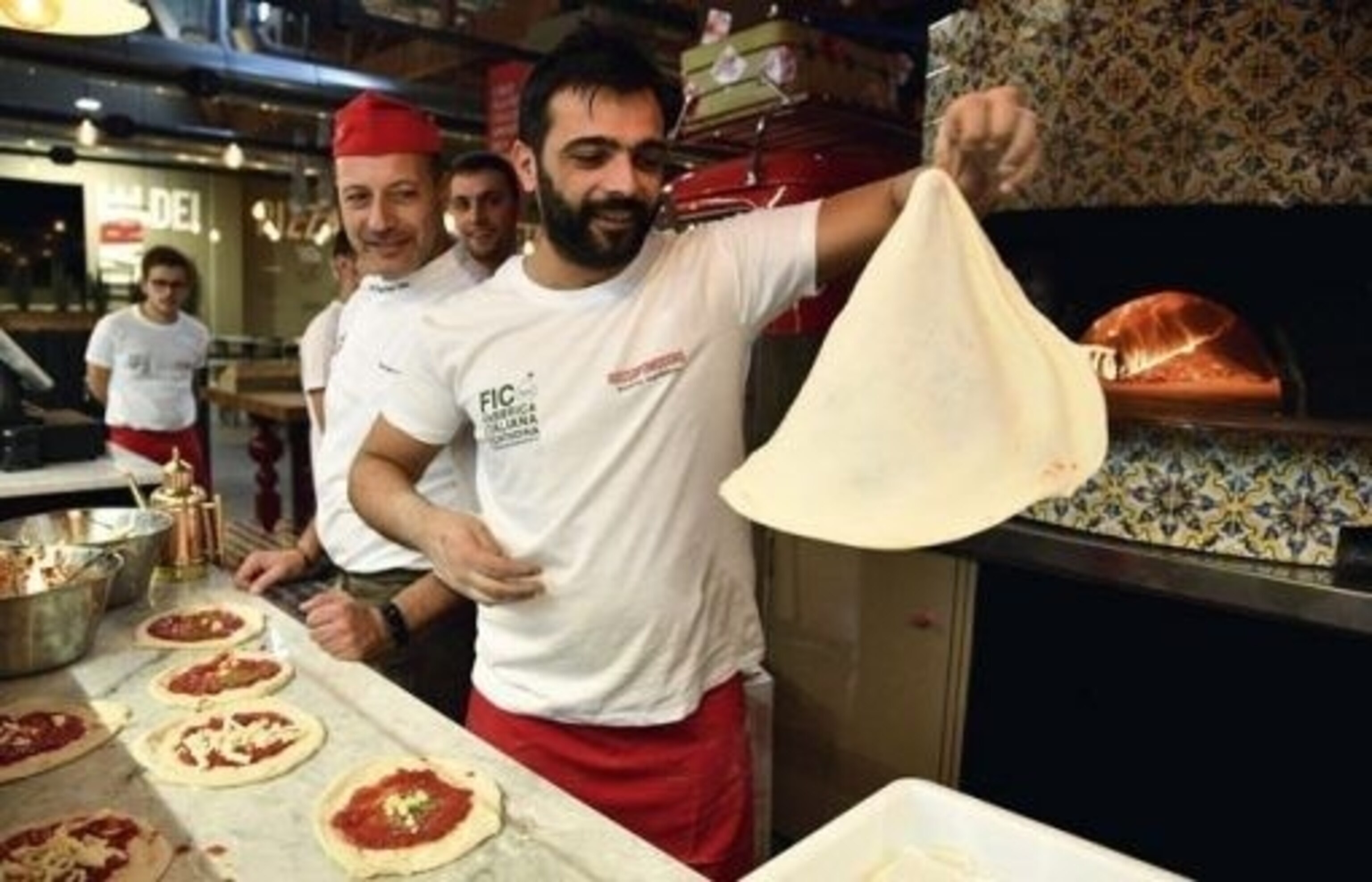 Pizza makers at FICO Eataly World