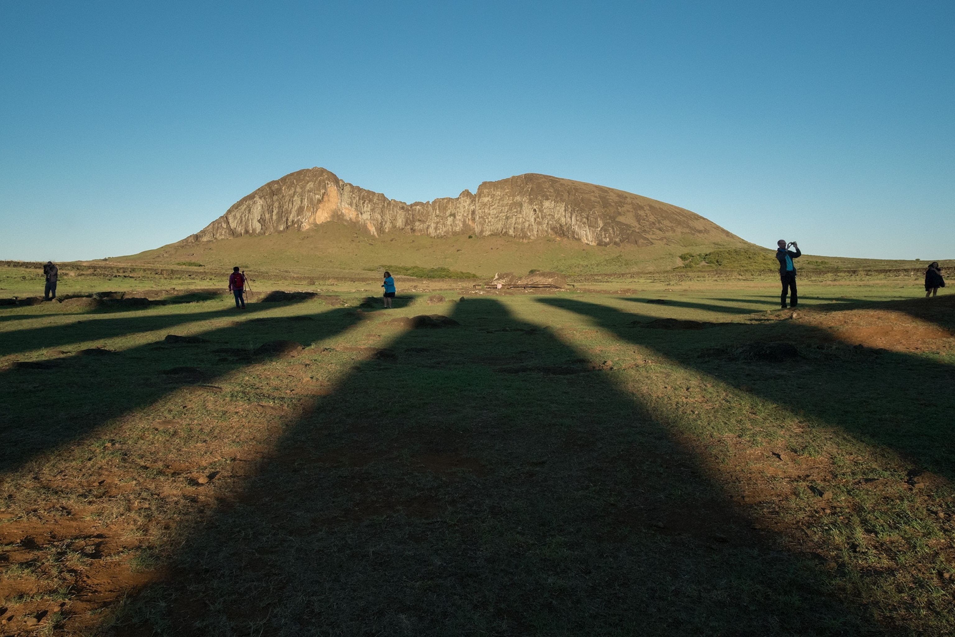 the other side of Ahu Tongariki on Easter Island