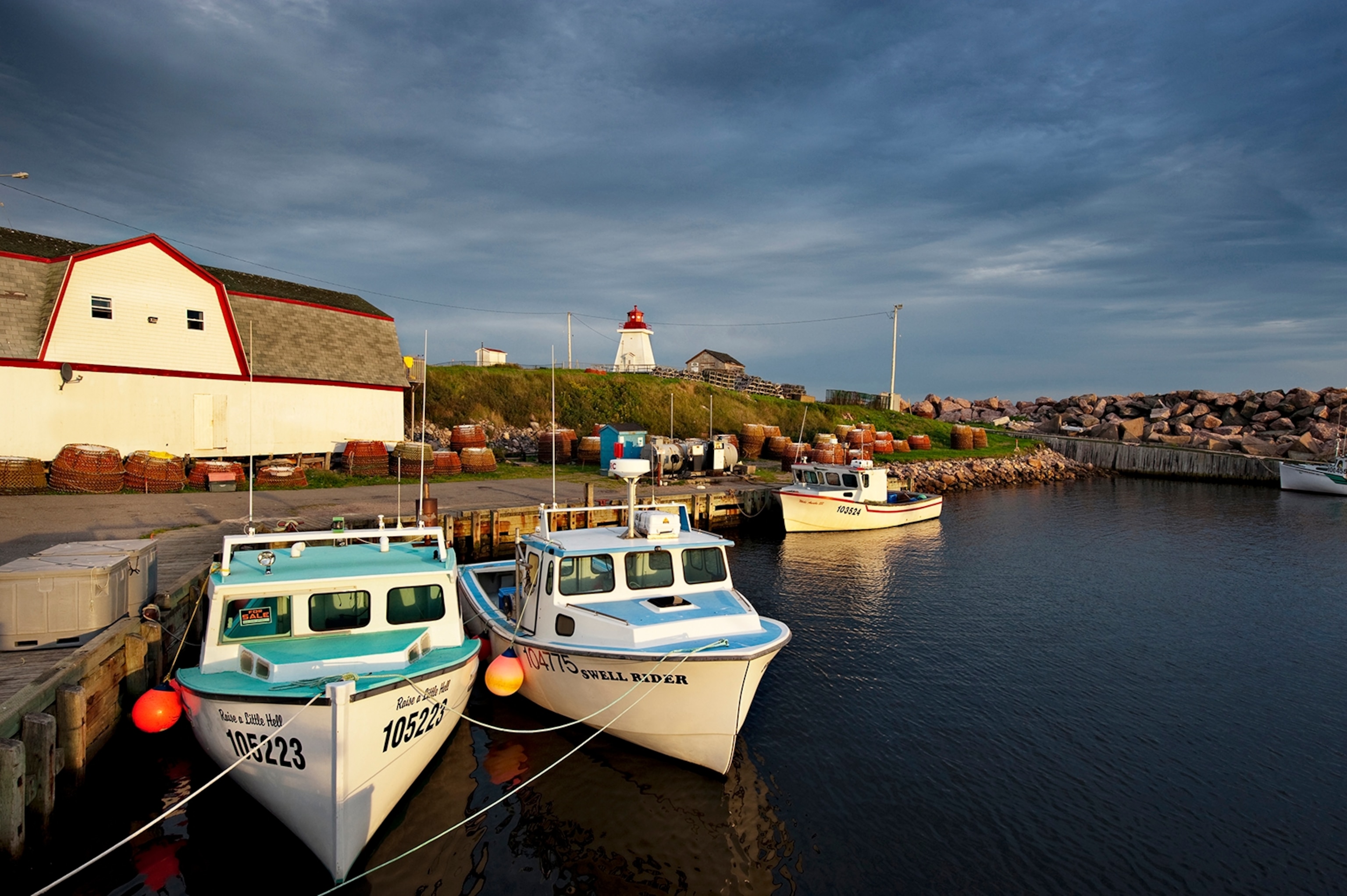 a fishing pier in Neil's Harbour, Cape Breton