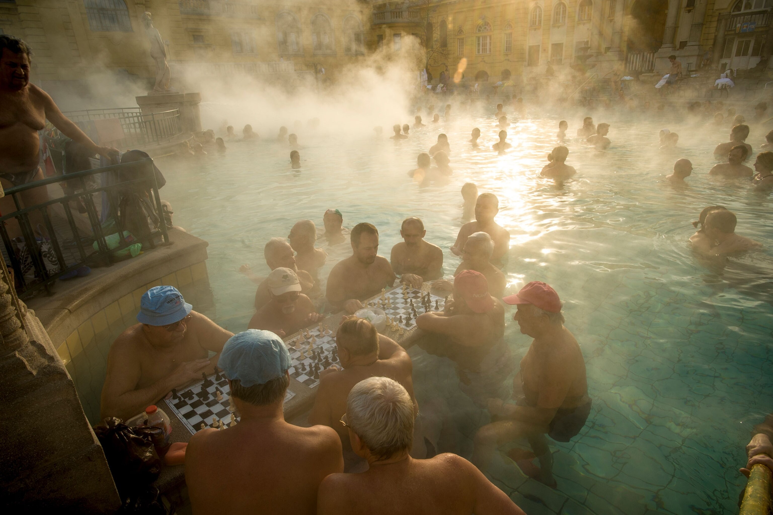 a swimming pool in Budapest, Hungary