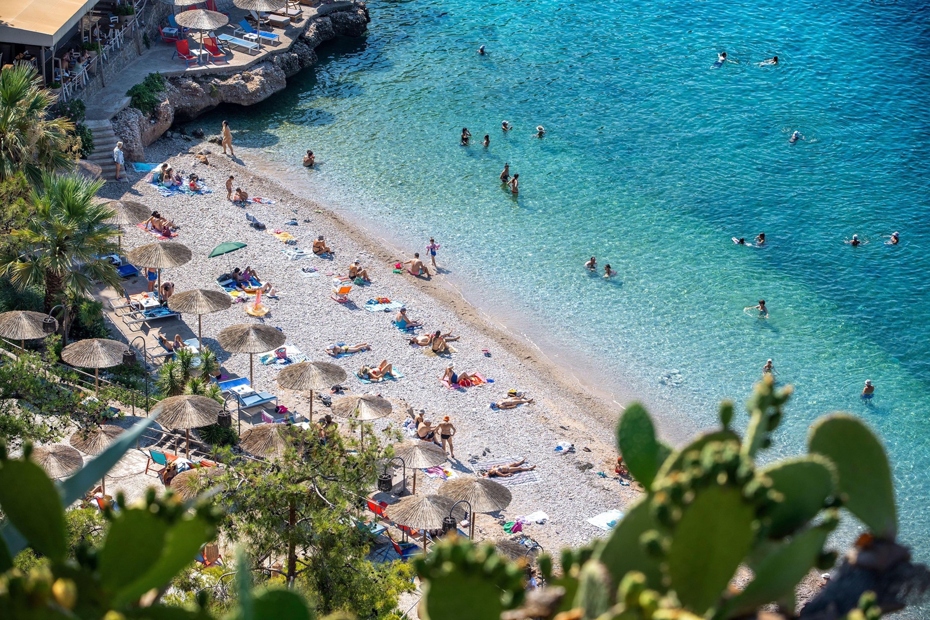 Paralia arvanitia beach, in the backside