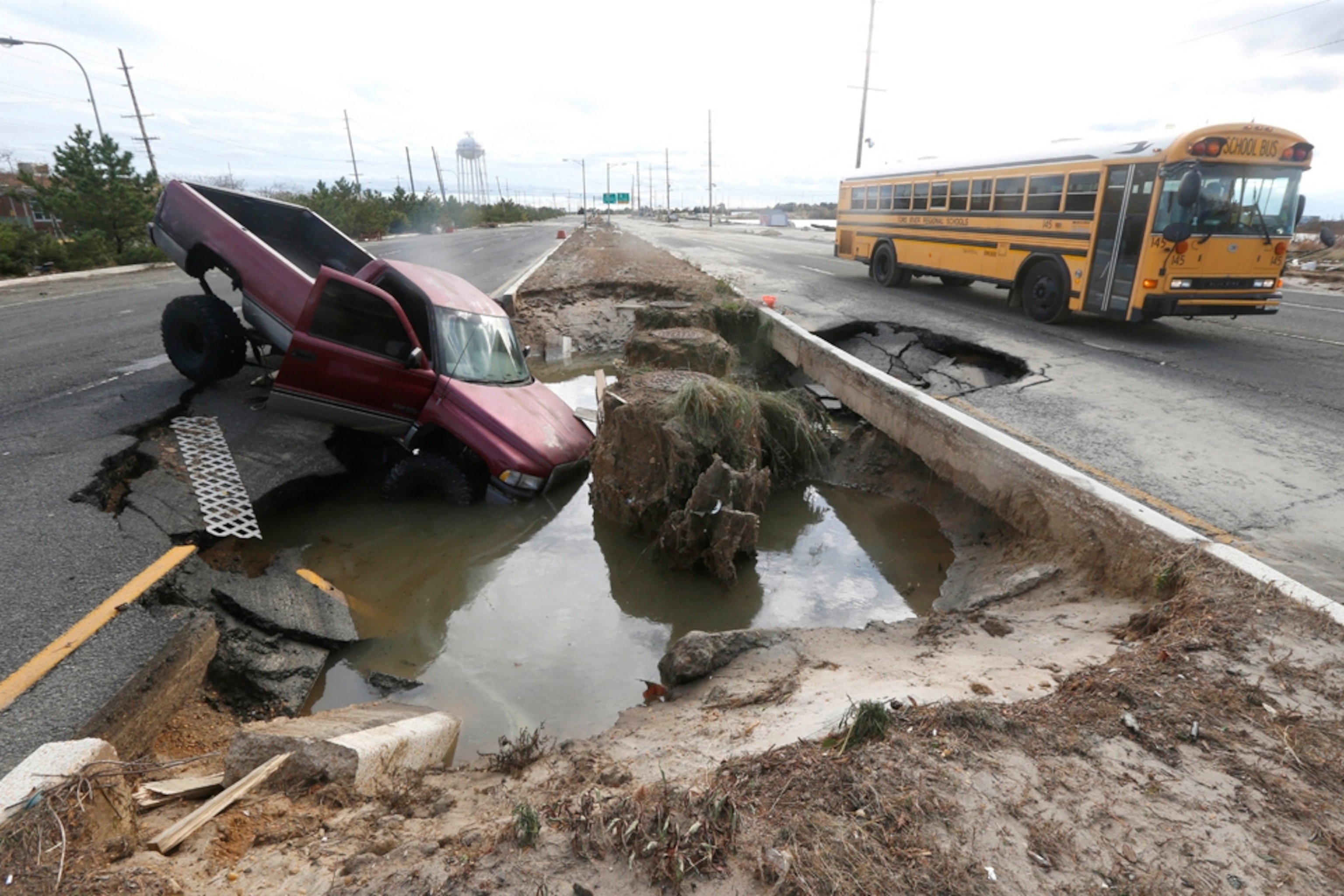 Sinkhole picture - one of the many consequences of superstorm Sandy