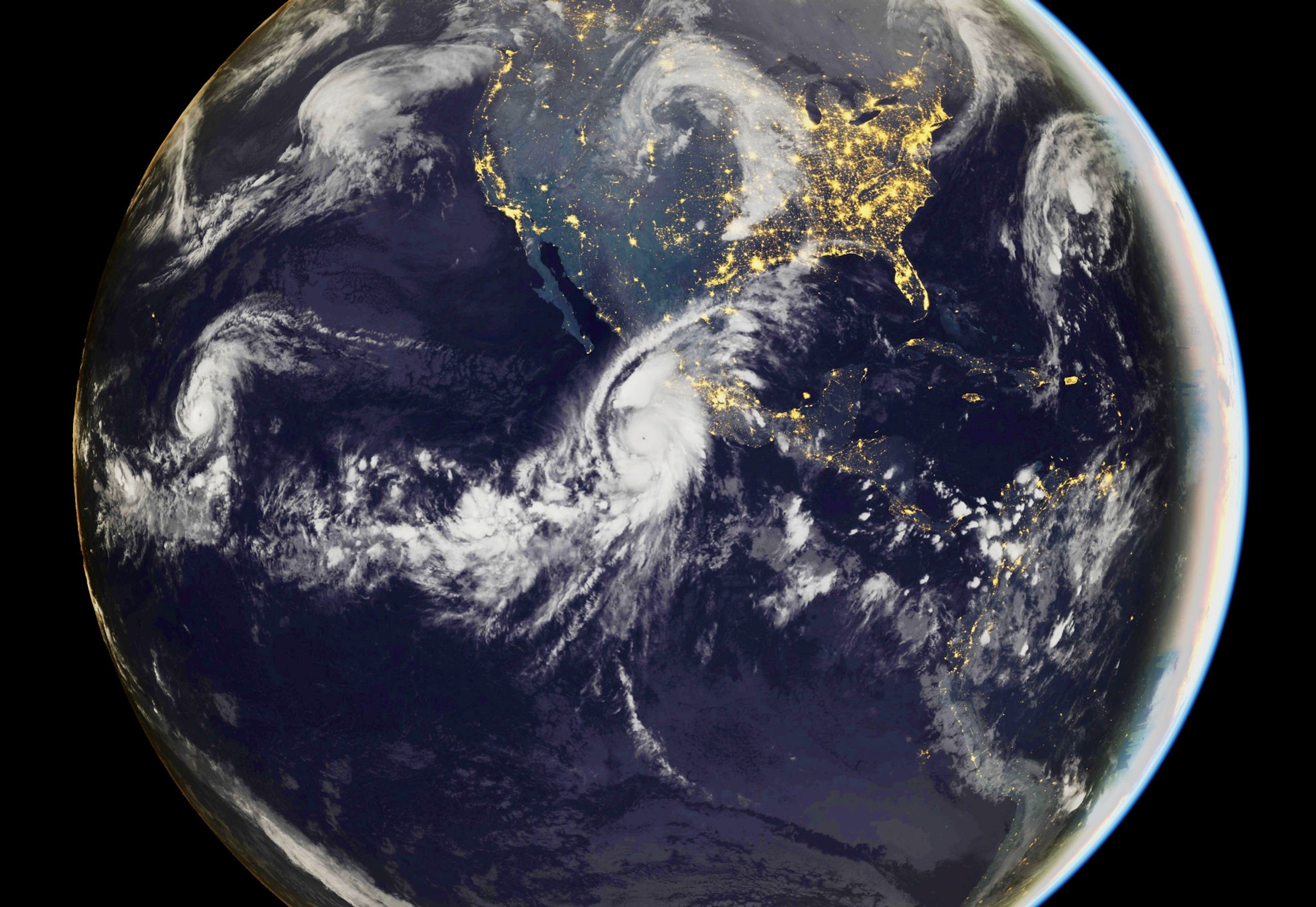 Satellite image of hurricane patricia