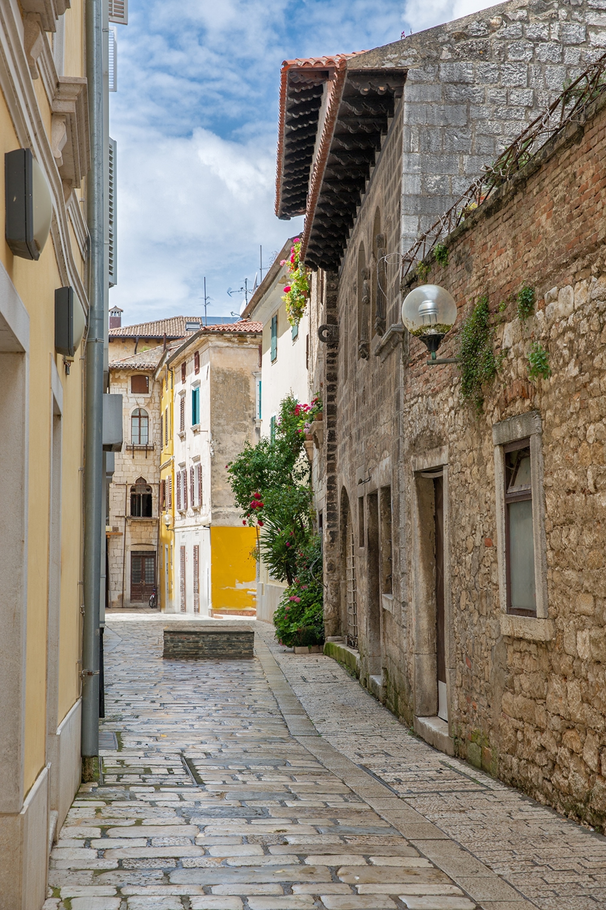old town cobbled street