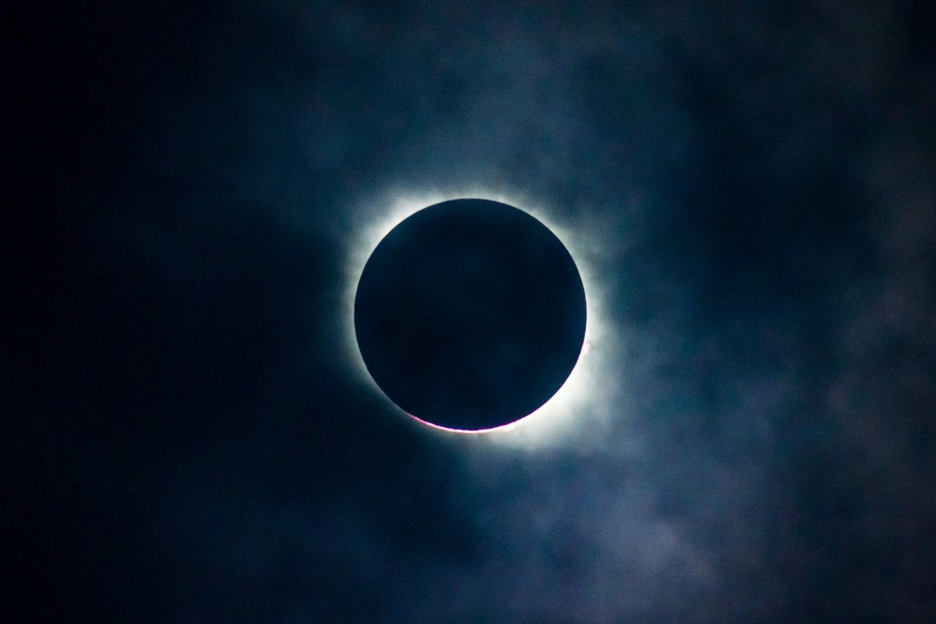 A full solar eclipse reached totality.