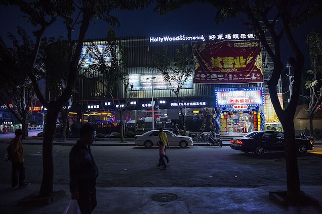 Asian Elephants Are Now Being Killed for Their Skin Mong La, MyResidents and tourists walk in front of a late-night gambling hall in Mong La, which is a semi-autonomous enclave in Myanmar. PHOTOGRAPH BY TAYLOR WEIDMAN, GETTY IMAGESanmar