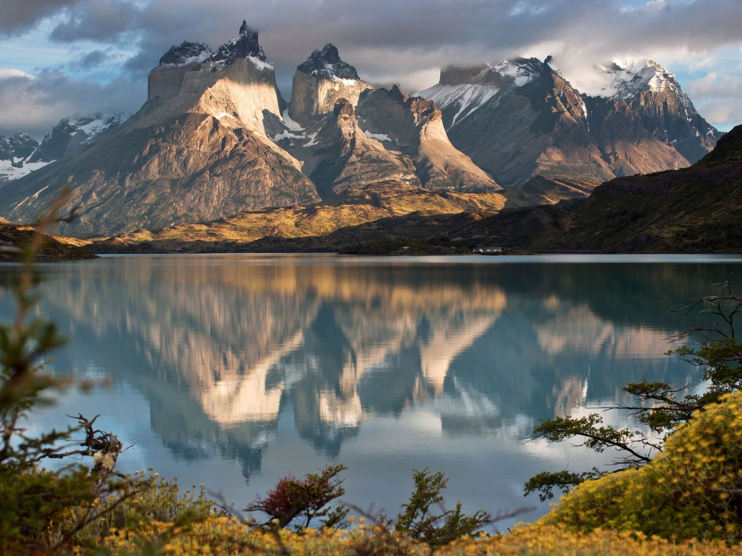 Mountains and lake in Chile, South America