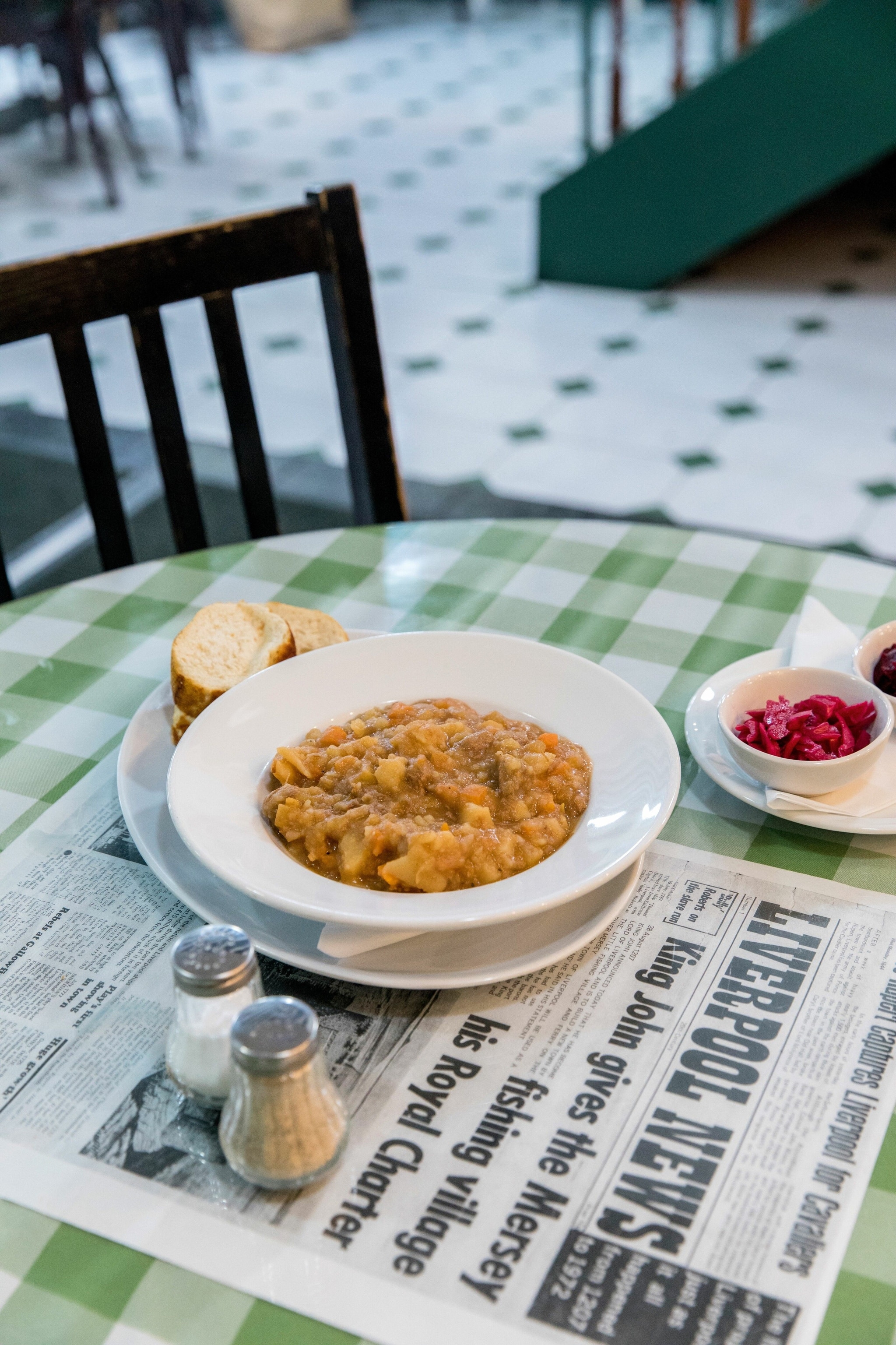 A bowl of scouse at Maggie May’s.