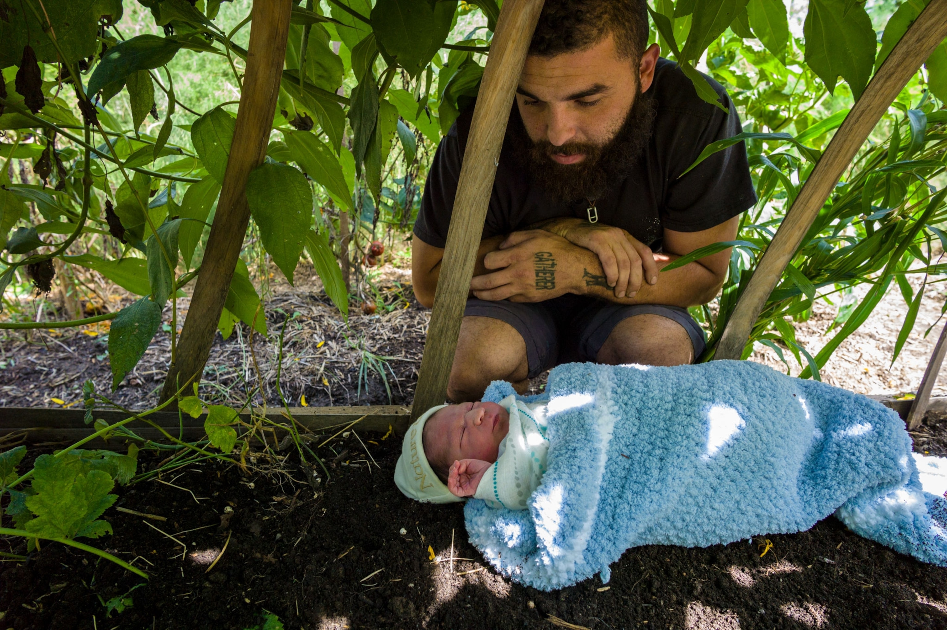 a father and his newborn child in Pennsylvania