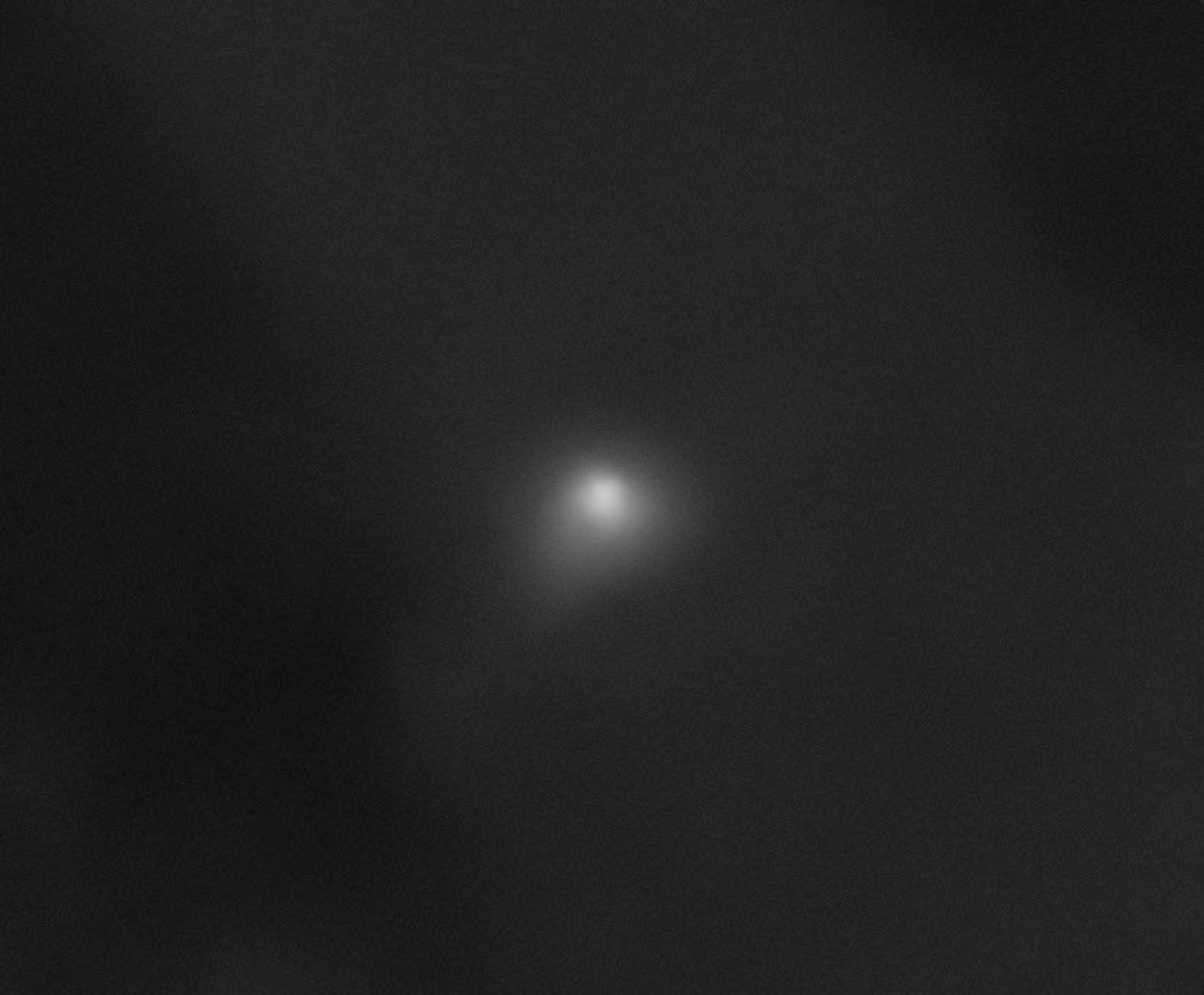 The High Resolution Imaging Science Experiment (HiRISE) camera aboard NASA's Mars Reconnaissance Orbiter captured this image of interstellar comet 3I/ATLAS on Oct 2, 2025. At the time it was imagined, the comet was about 0.2 atronomical unites (19 millionmiles, or 30 million kilometers) from the spacecraft.