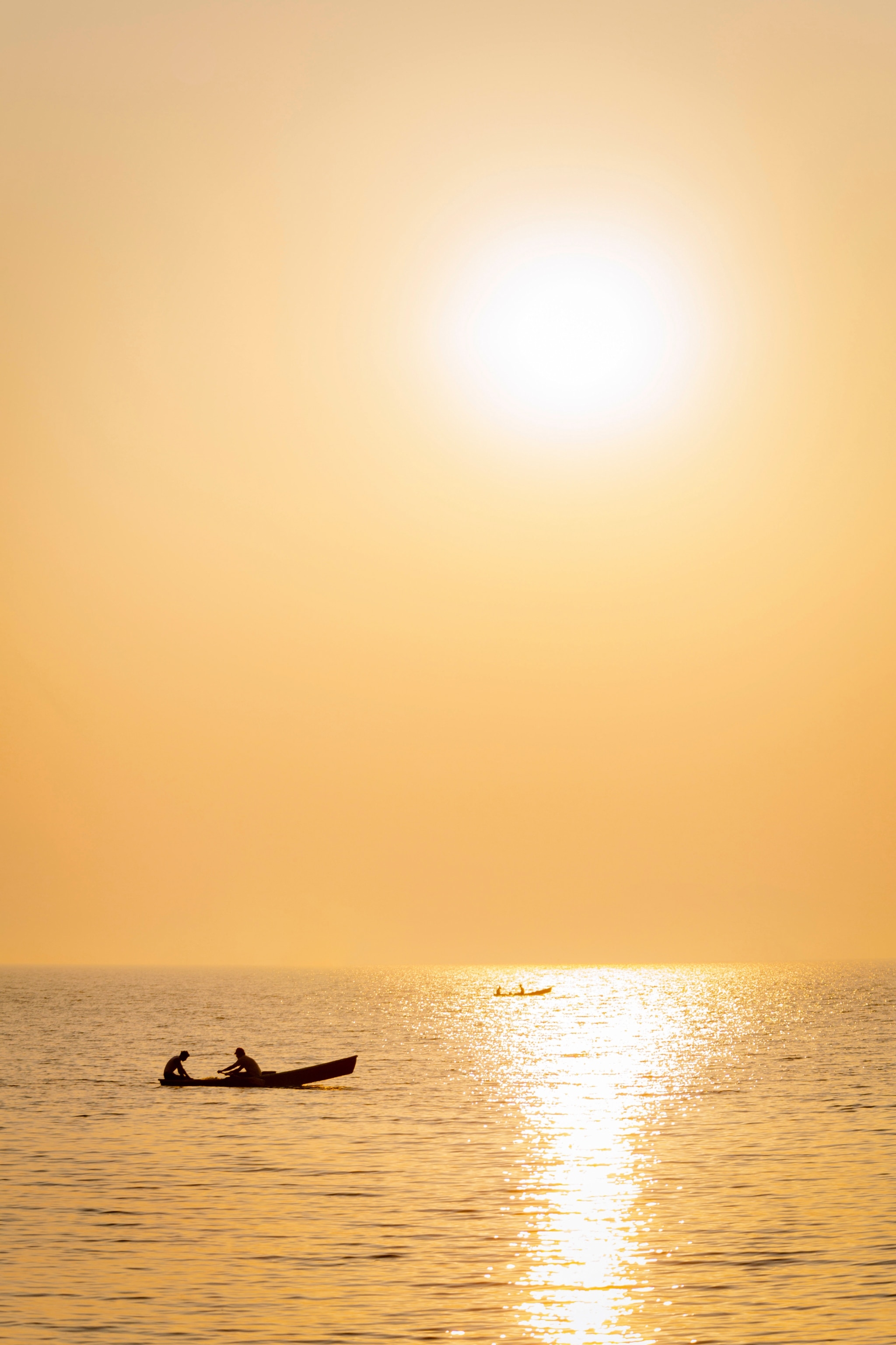 Sunset in lake