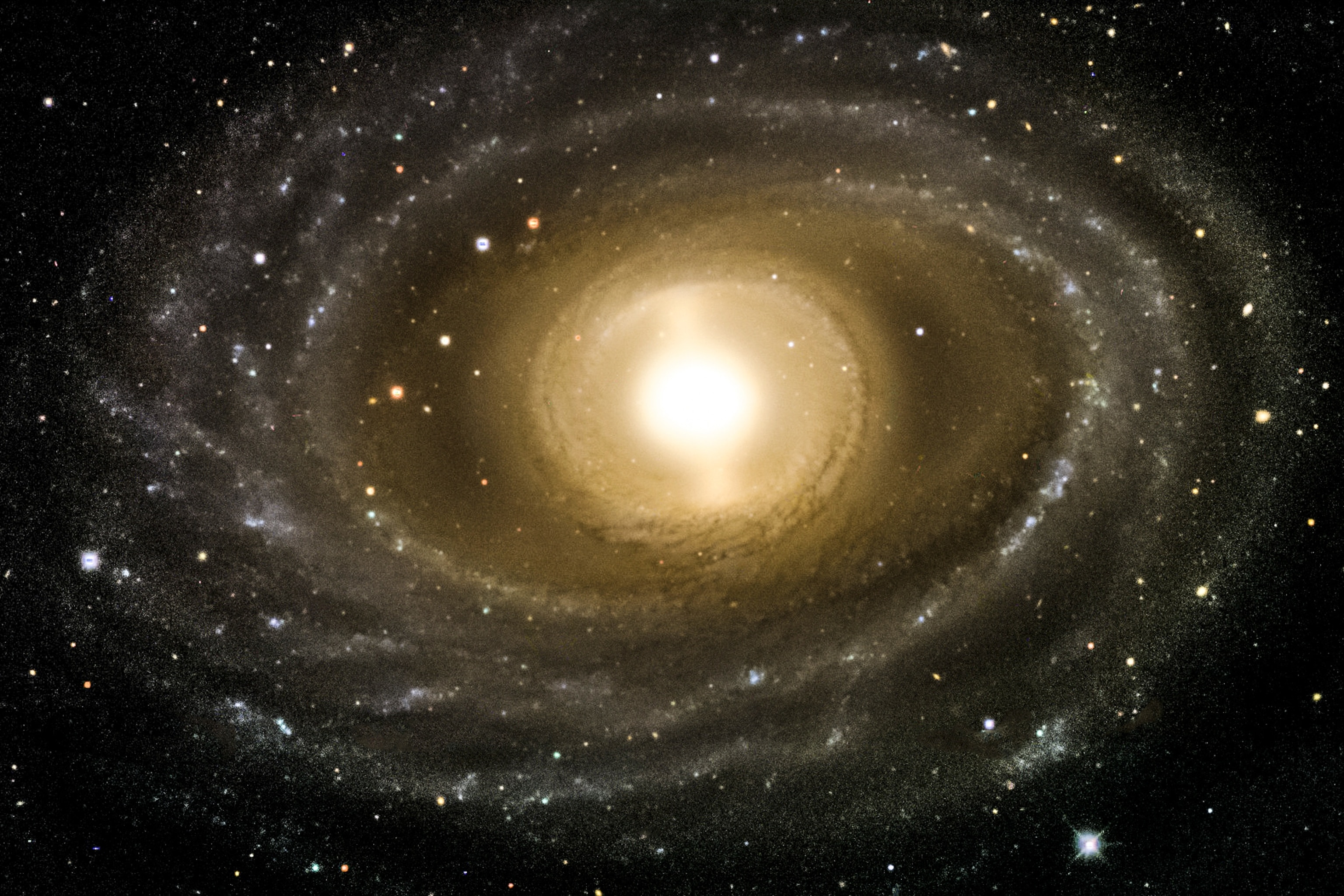 A picture of spiral galaxy 65 million light-years from Earth.