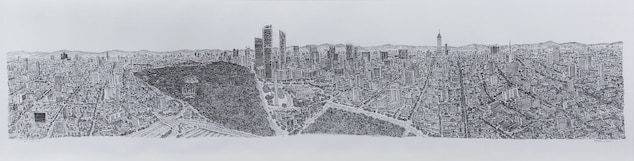 The completed version of Wiltshire's Mexico City drawing spanned 19 feet.