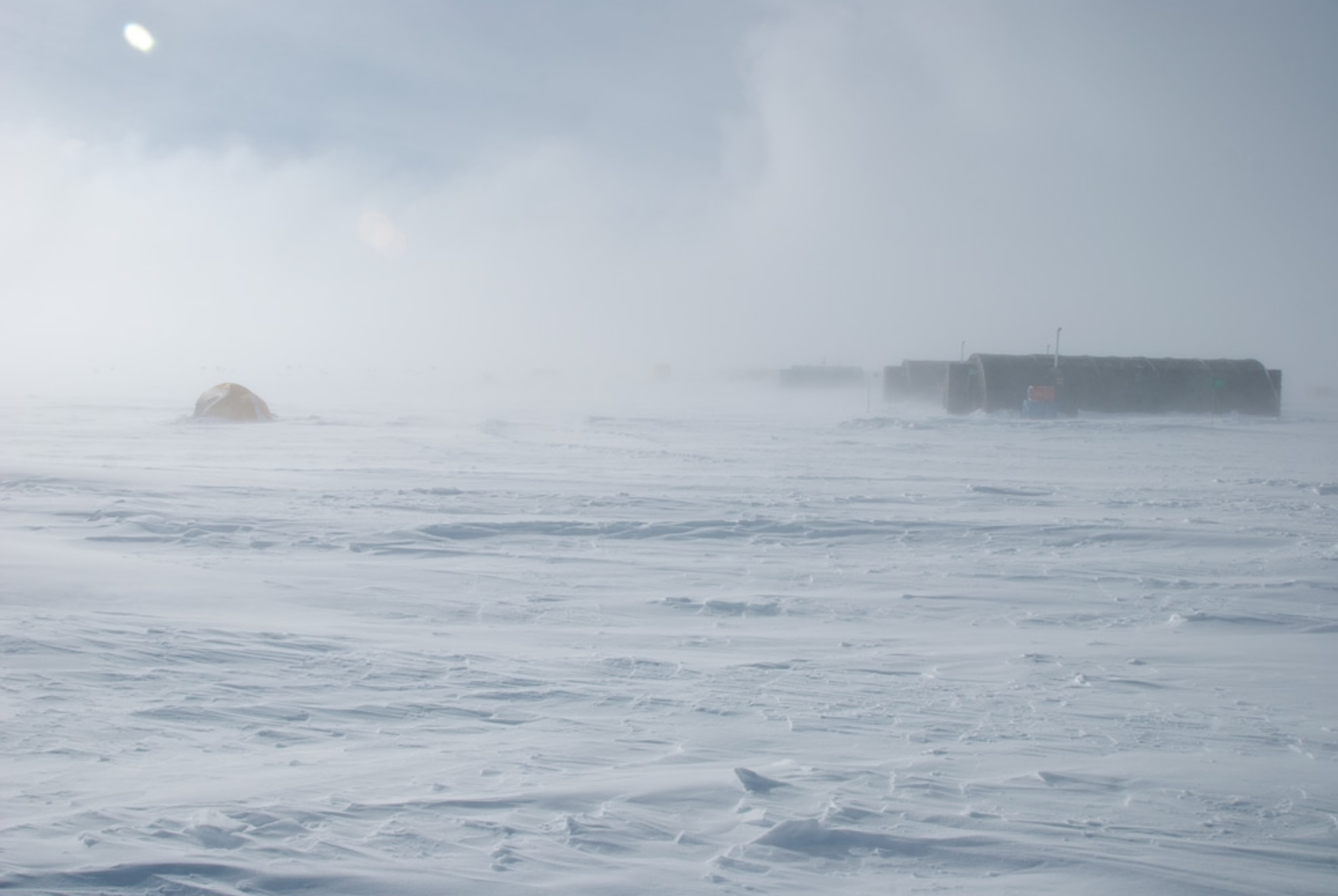 Gamburtsev Mountains ("ghost mountains") camp in Antarctica