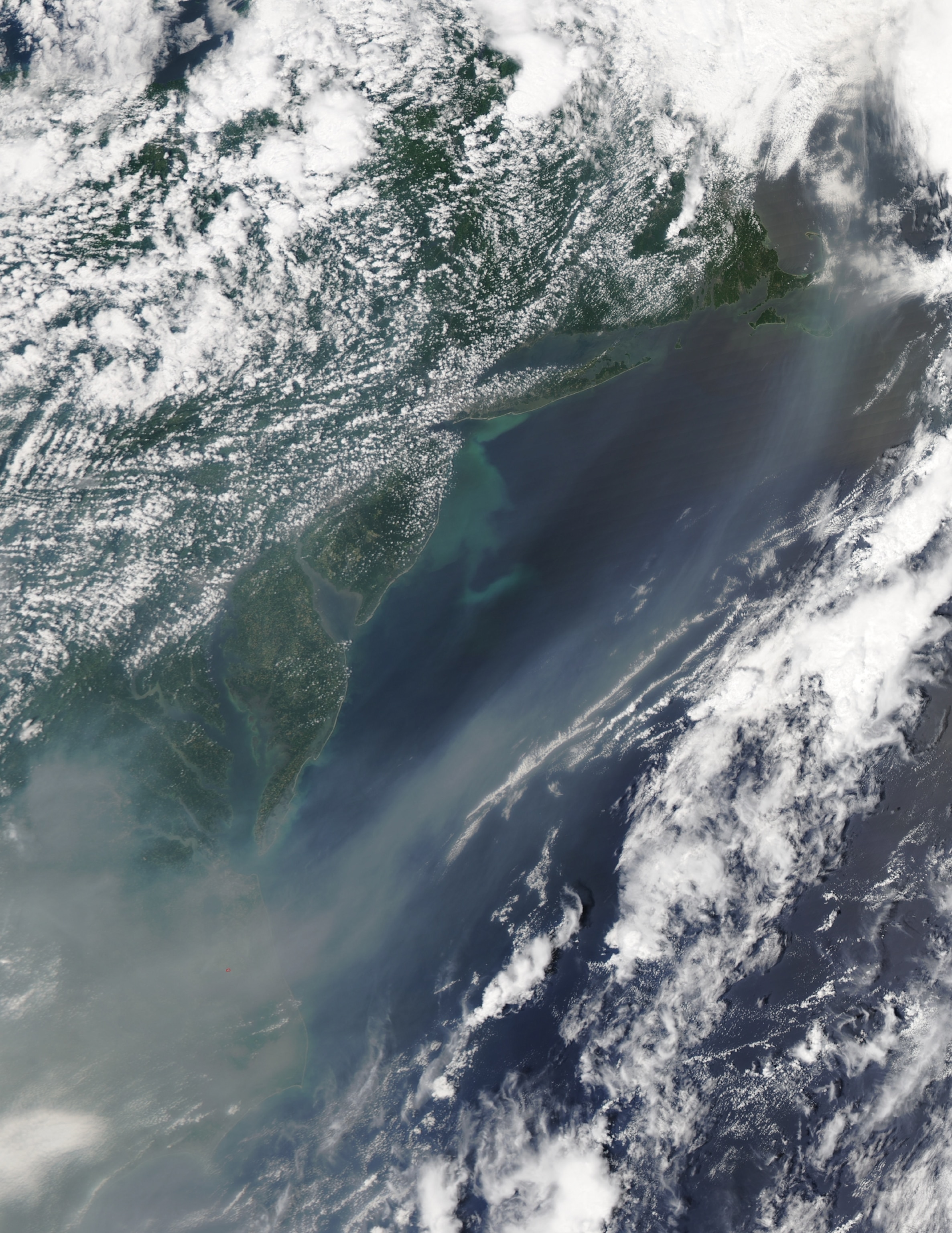 smoke over US east coast