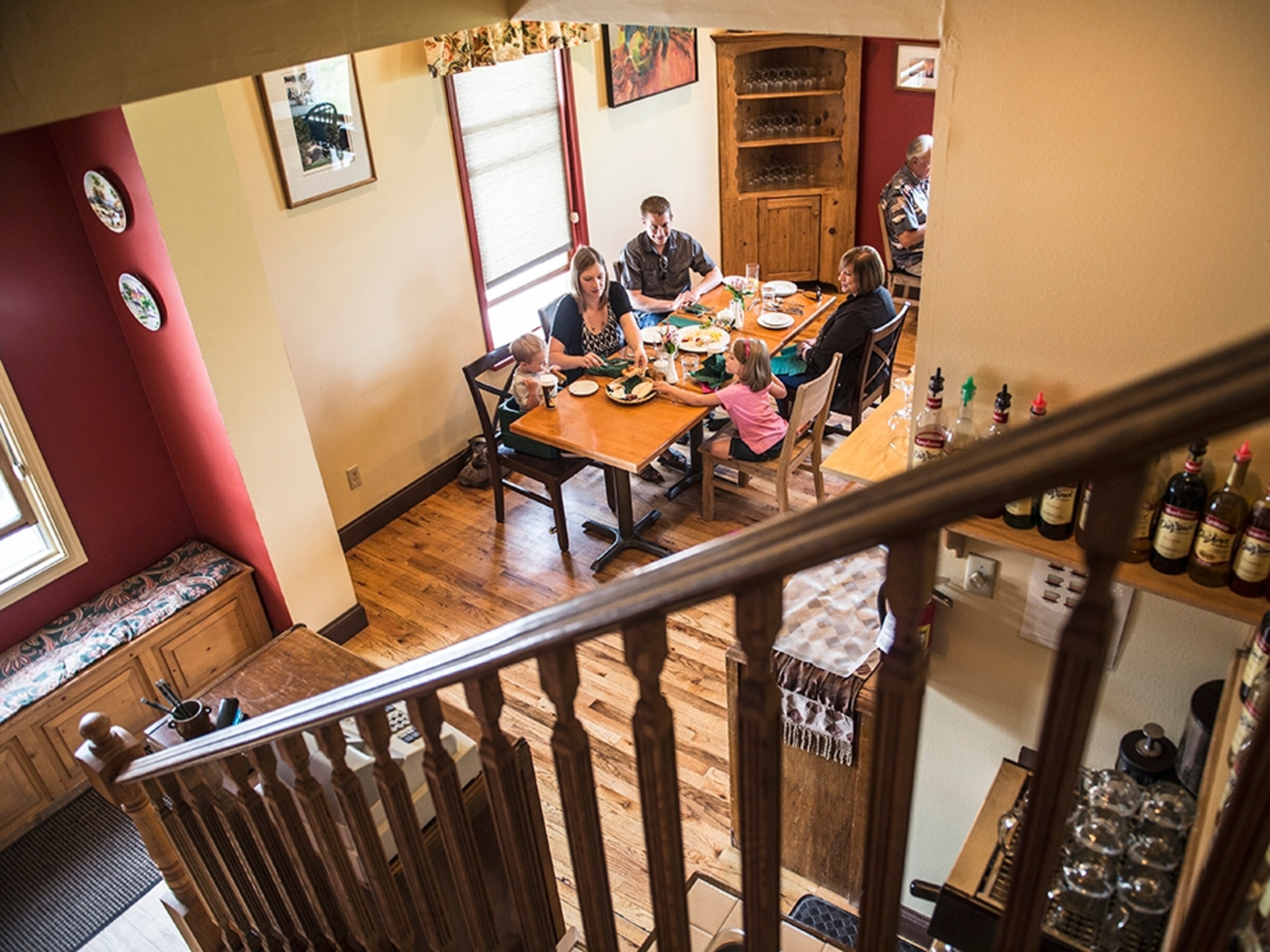 people dining at the Old Hotel in Twin Bridges, Montana