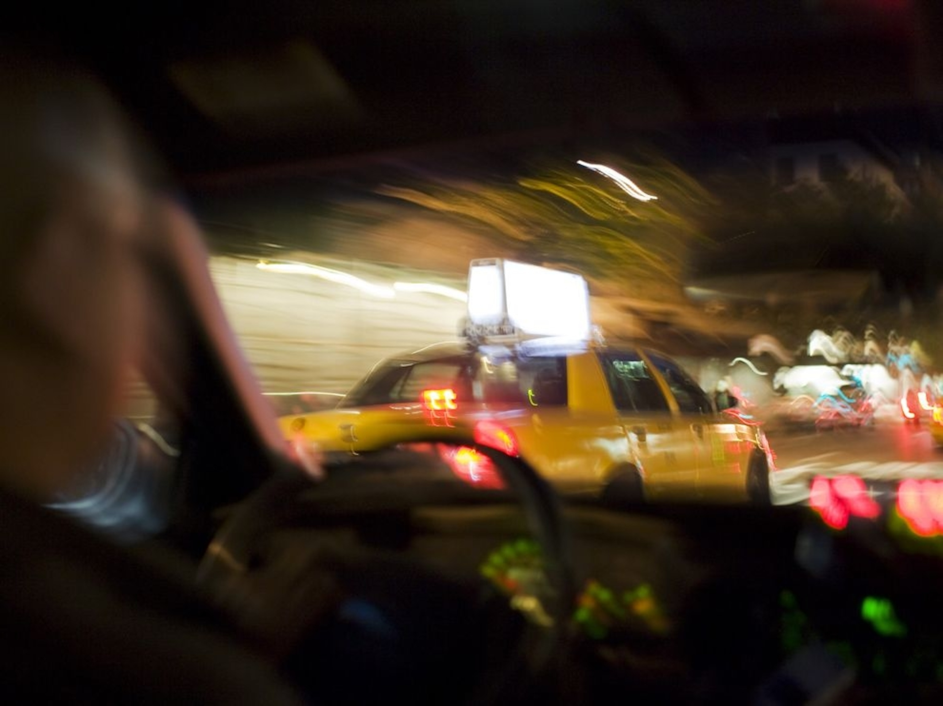 taxi drivers at night