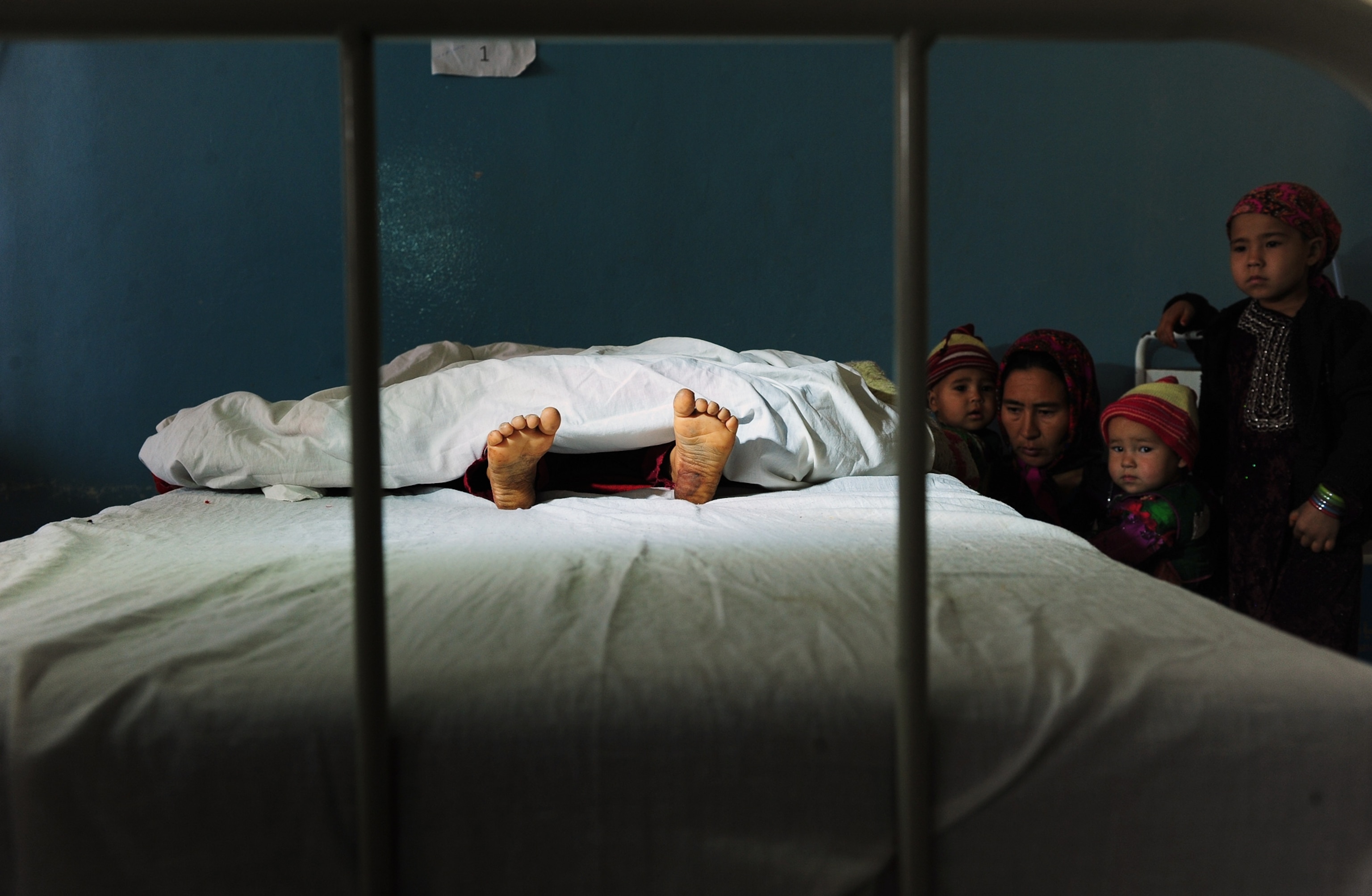 a young girl in the hospital, Mazar-i-Sharif, Afghanistan