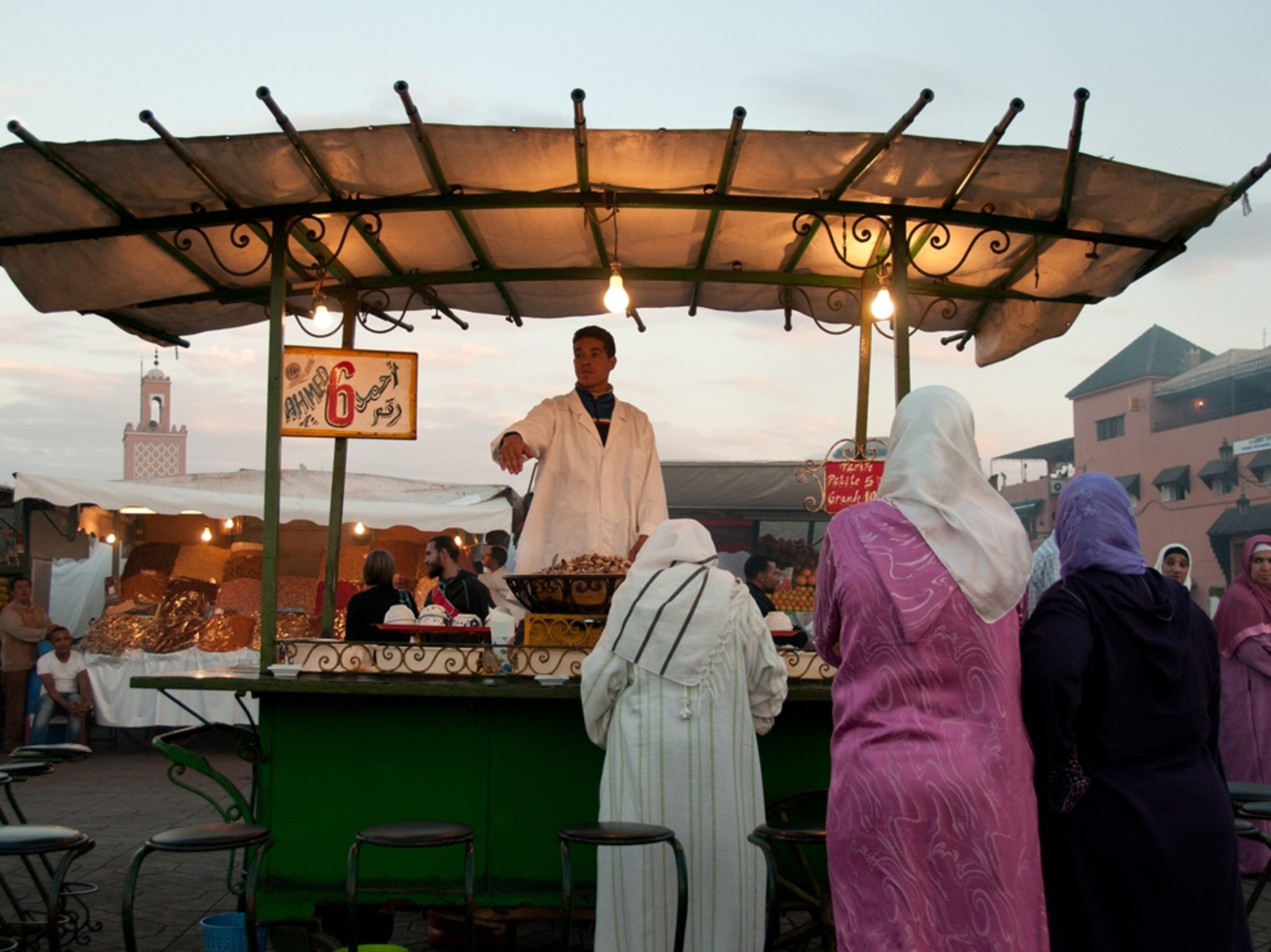 A vendor in Marrakech