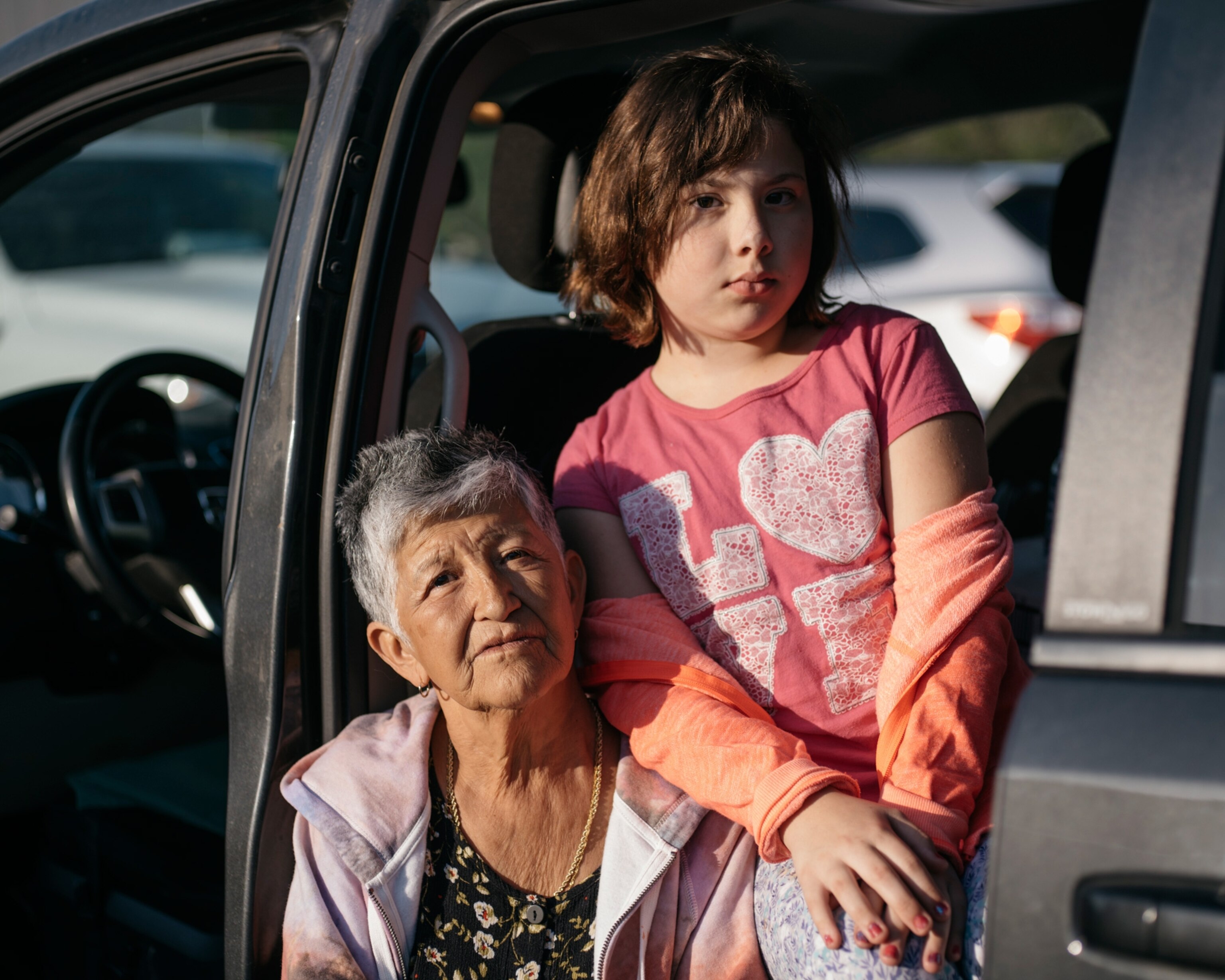 a woman and her granddaughter