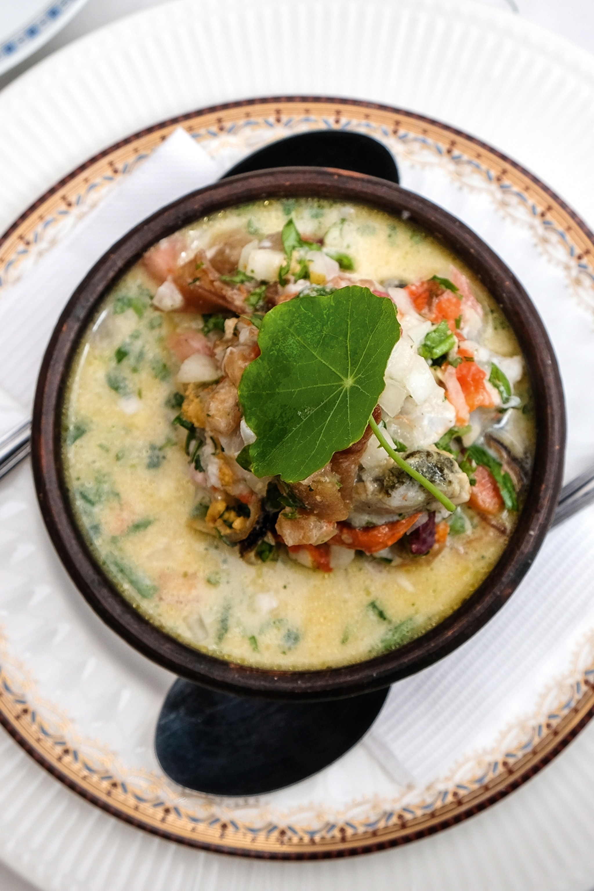 a close up of a chilean dishh with hake