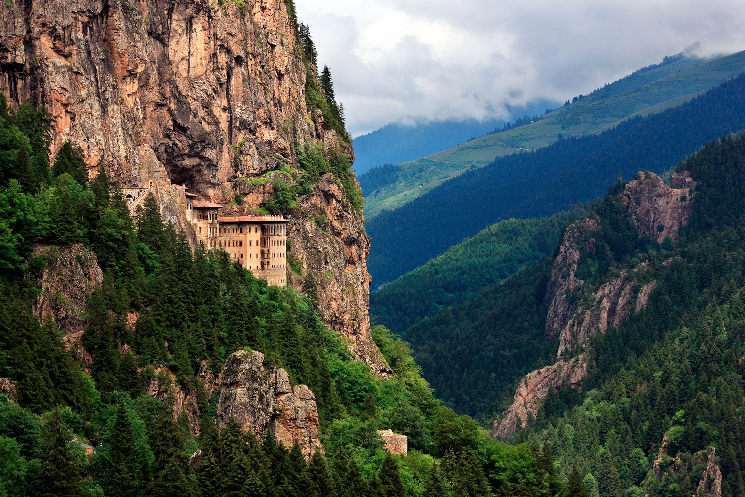 Sumela monastery one of the most impressive sights in the whole Black Sea region, in Altindere Valley, Trabzon province, Turkey.