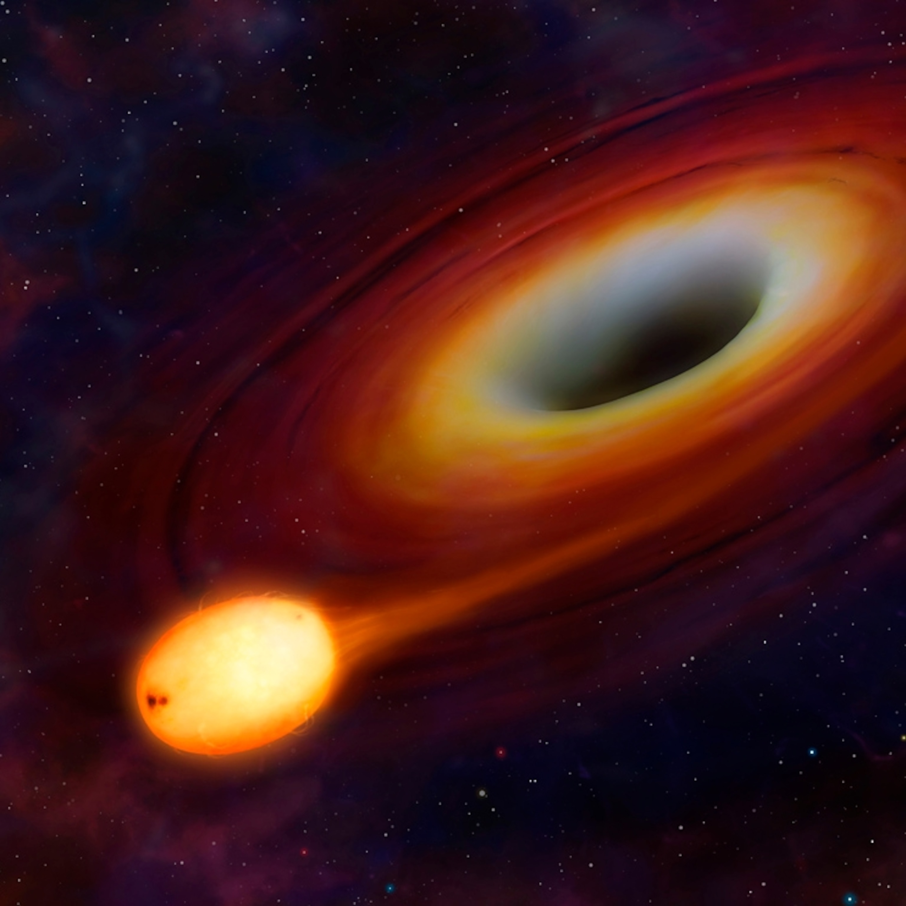 black hole eating the universe