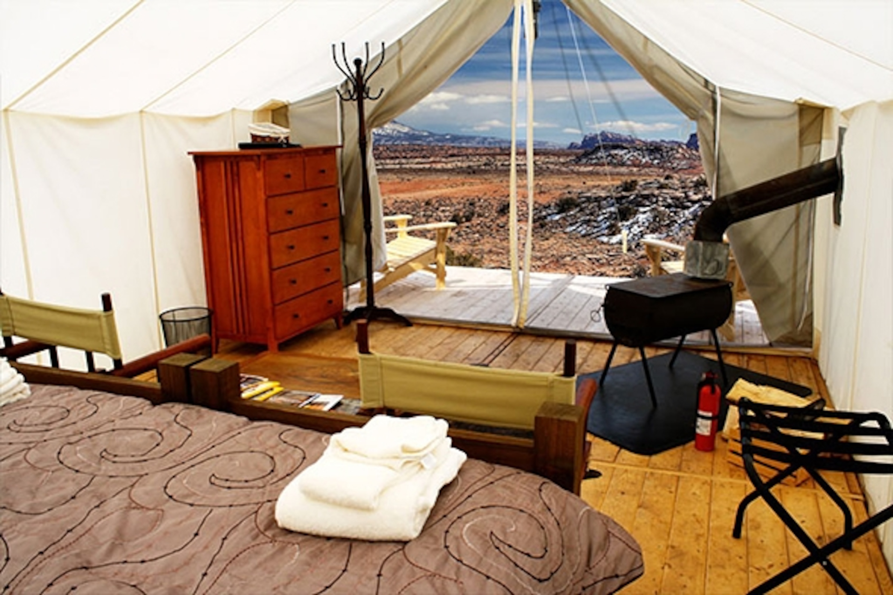 One of the deluxe tents available at Moab Under Canvas (Photograph by Moab Under Canvas LLC)