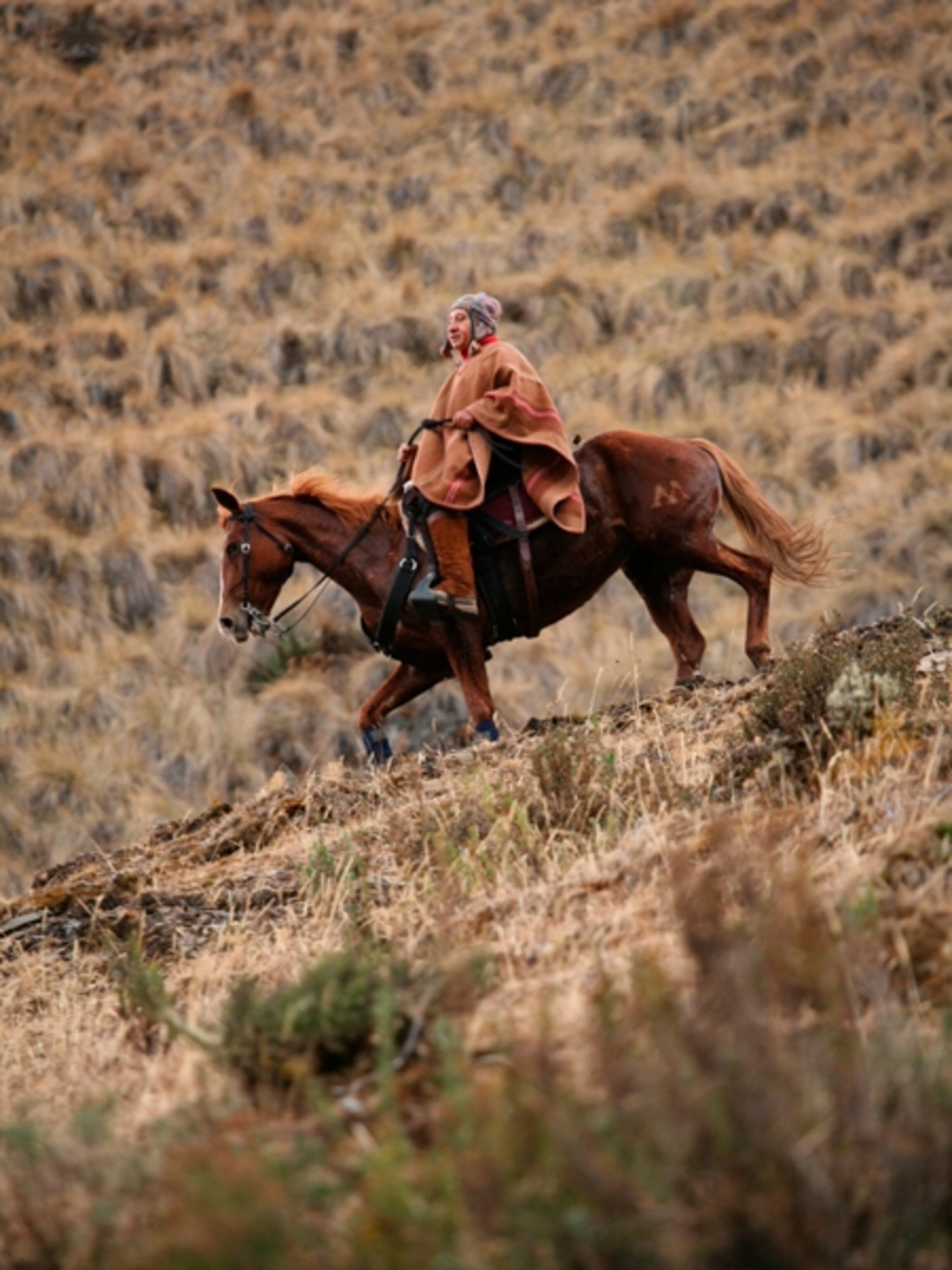 Enrique Umbert Sr. on Salcantay Pampa .