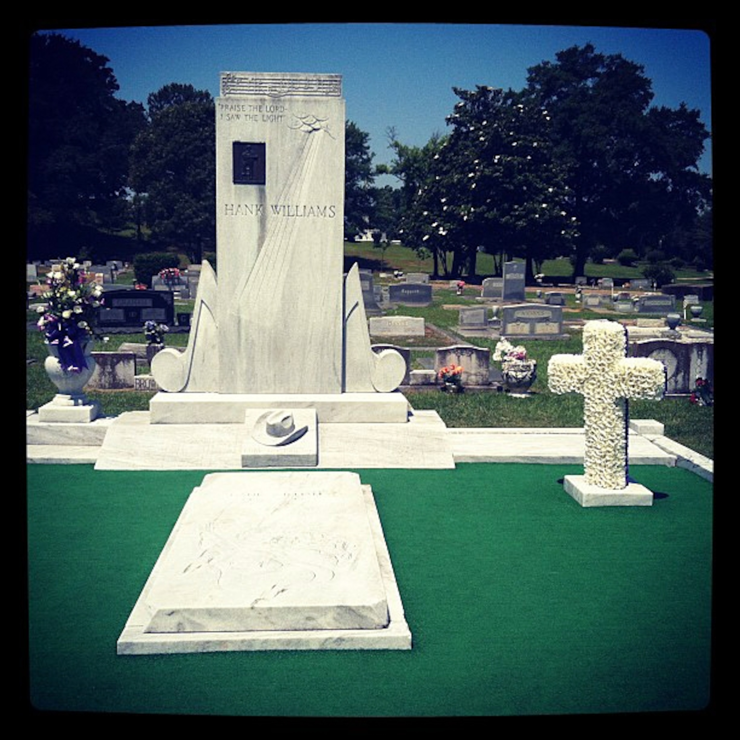 Instagram shot of Hank Williams's grave