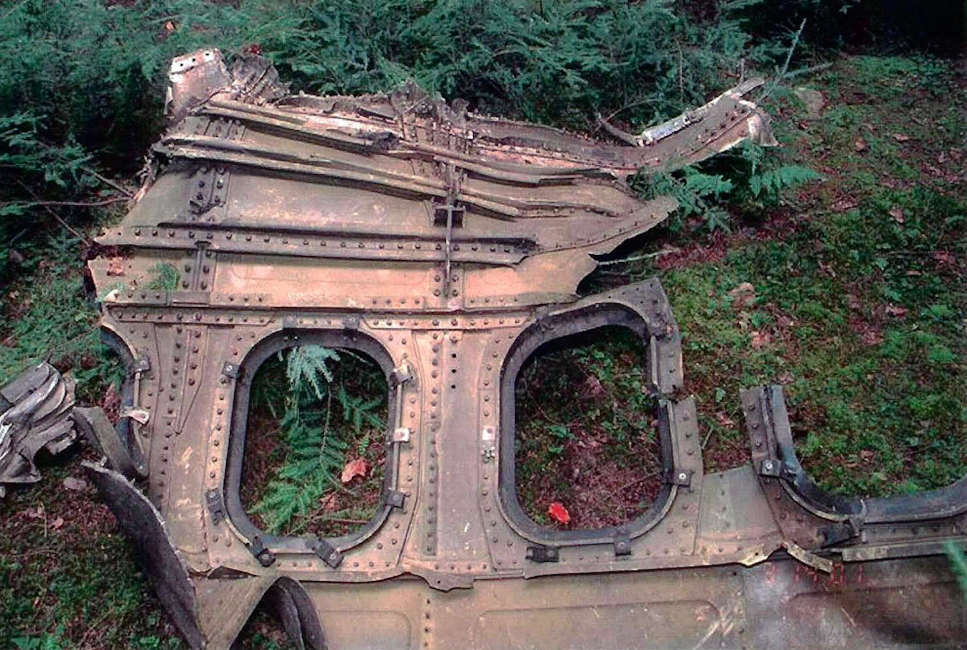 9/11 picture: a photo of a piece of an airplane used as evidence in a terrorist trial