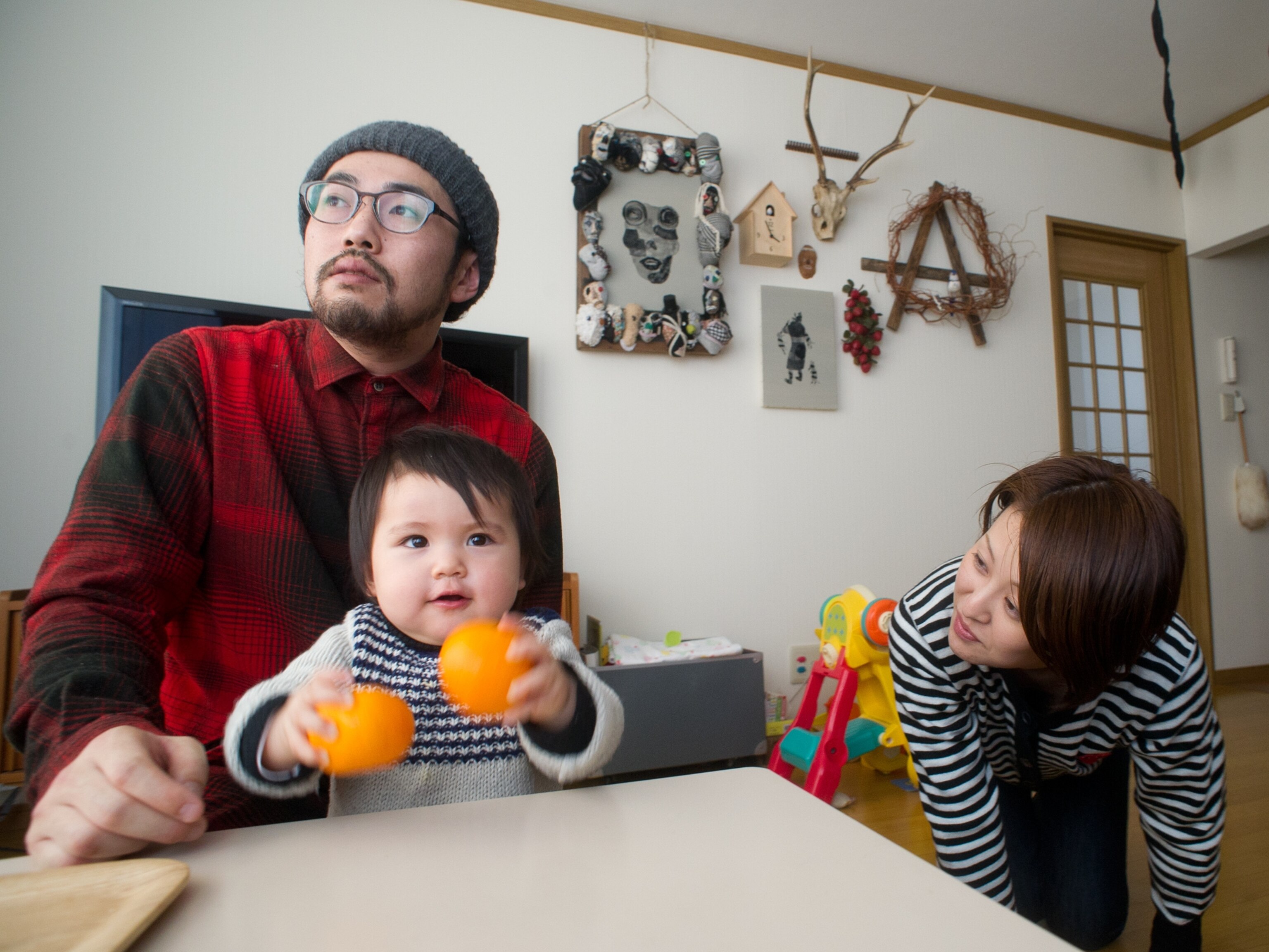 a budding family living near the Fukushima powerplant