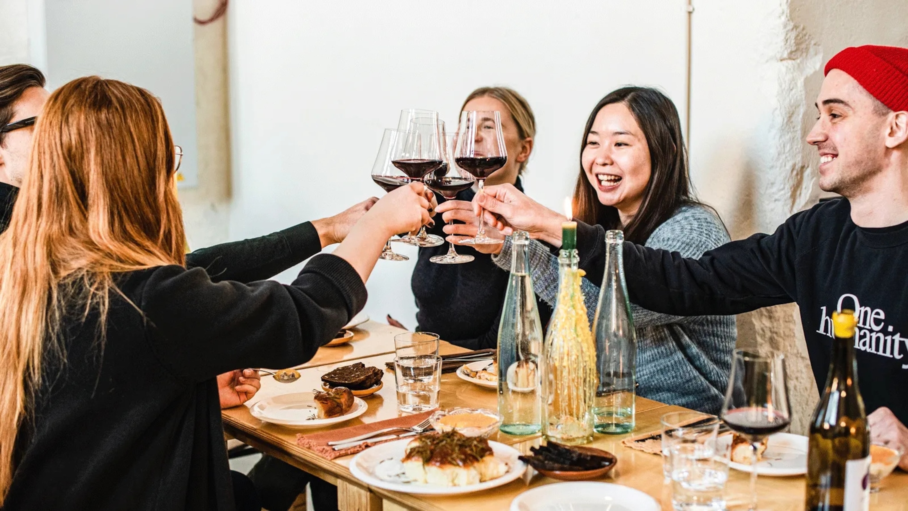 Dinner is served at Karjase Sai, a popular bakery in the Estonian capital, Tallinn.