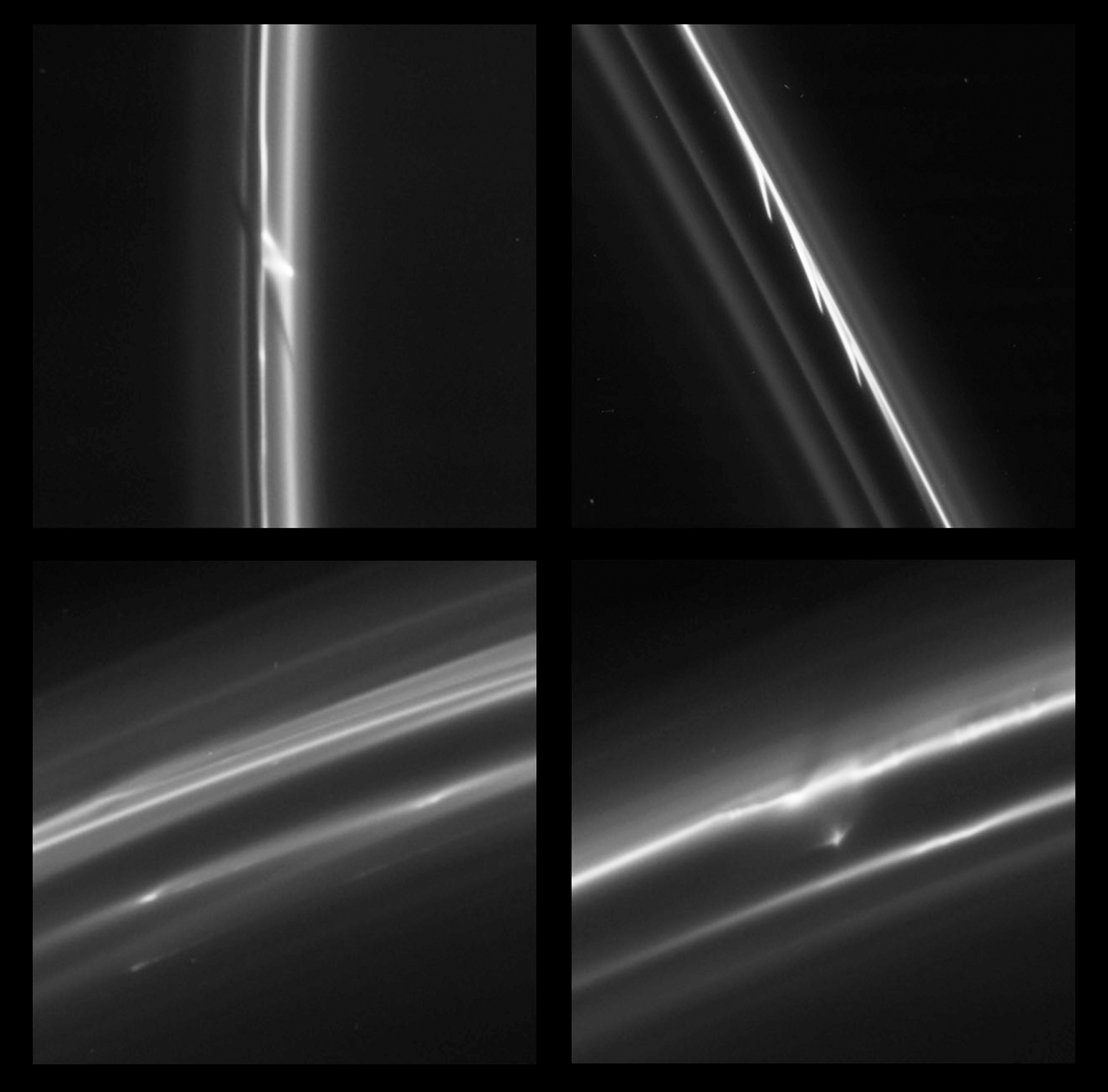 Saturn picture: unusual trails in the F ring