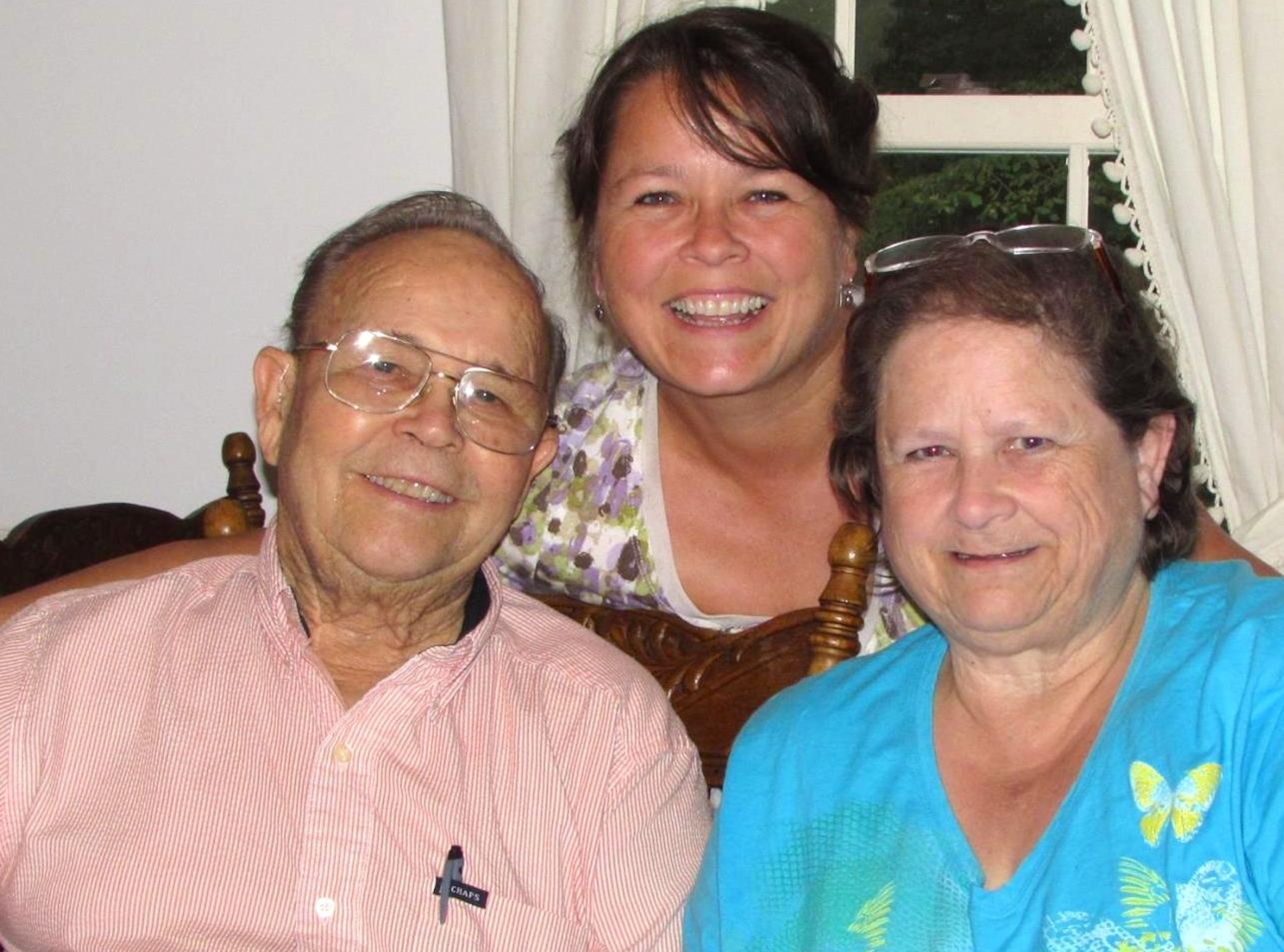 Cheryl (right) with Edward (left) and Edie (middle)