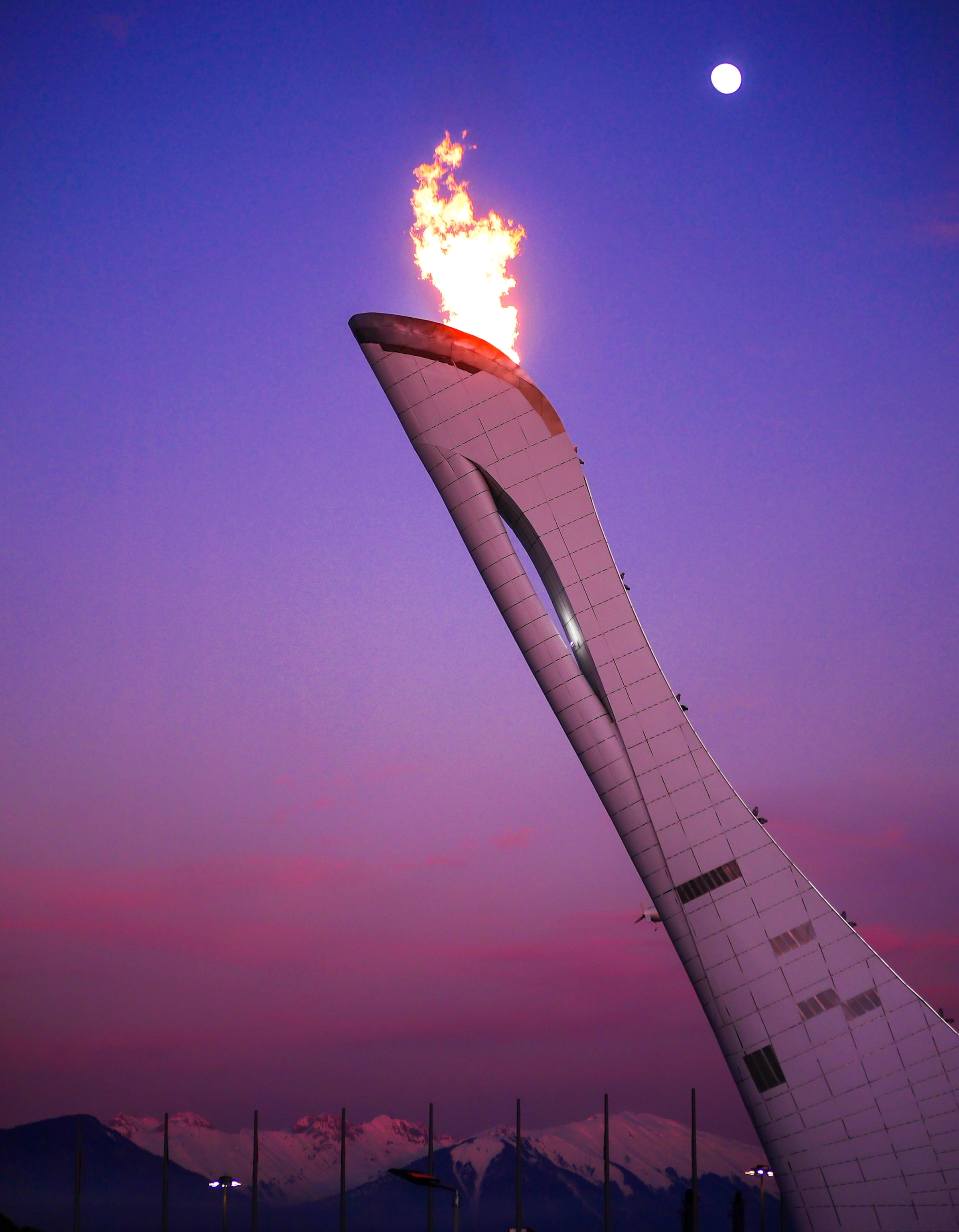 A photo of a boy at the Olympics.