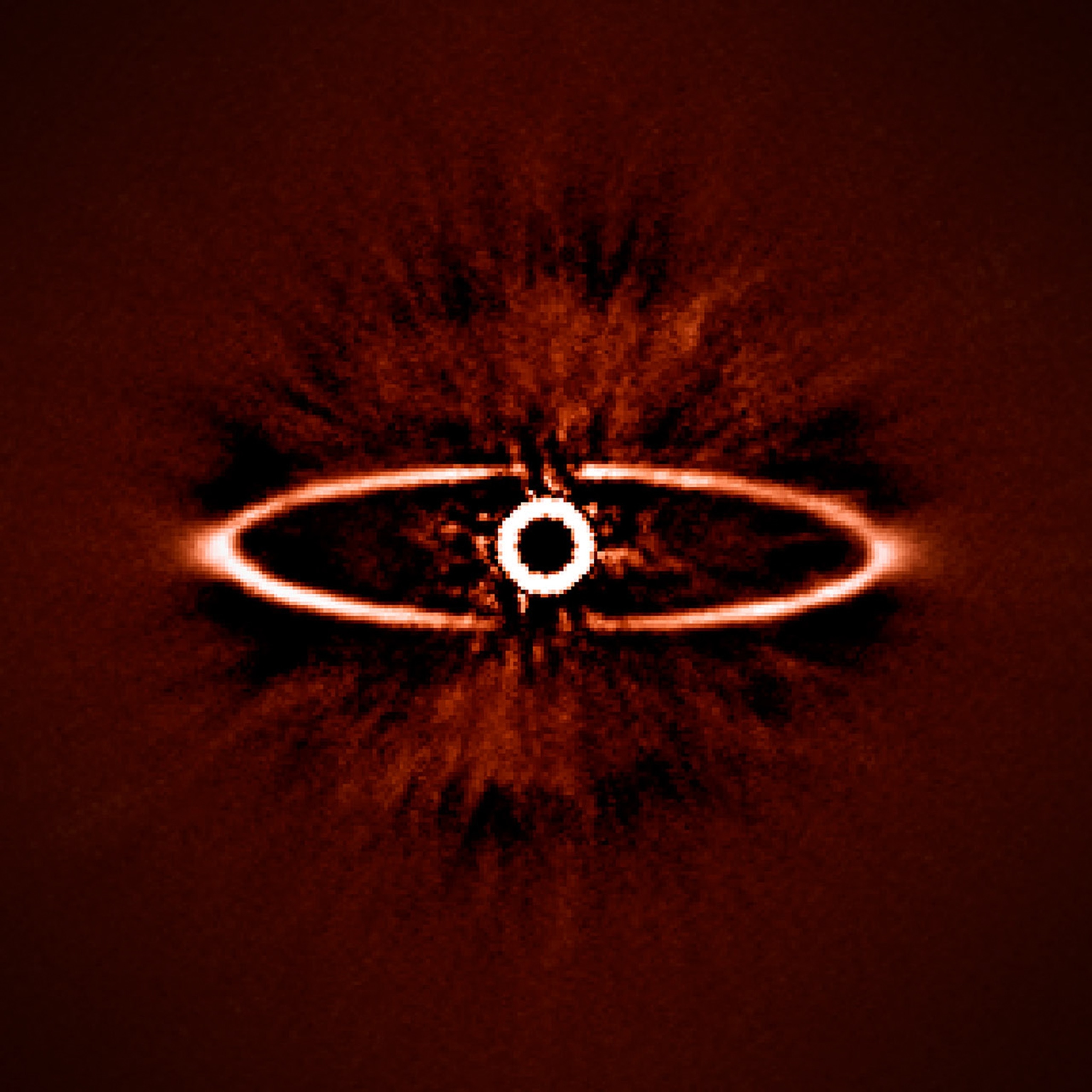 the dust ring around the star HR 4796A in the southern constellation of Centaurus.