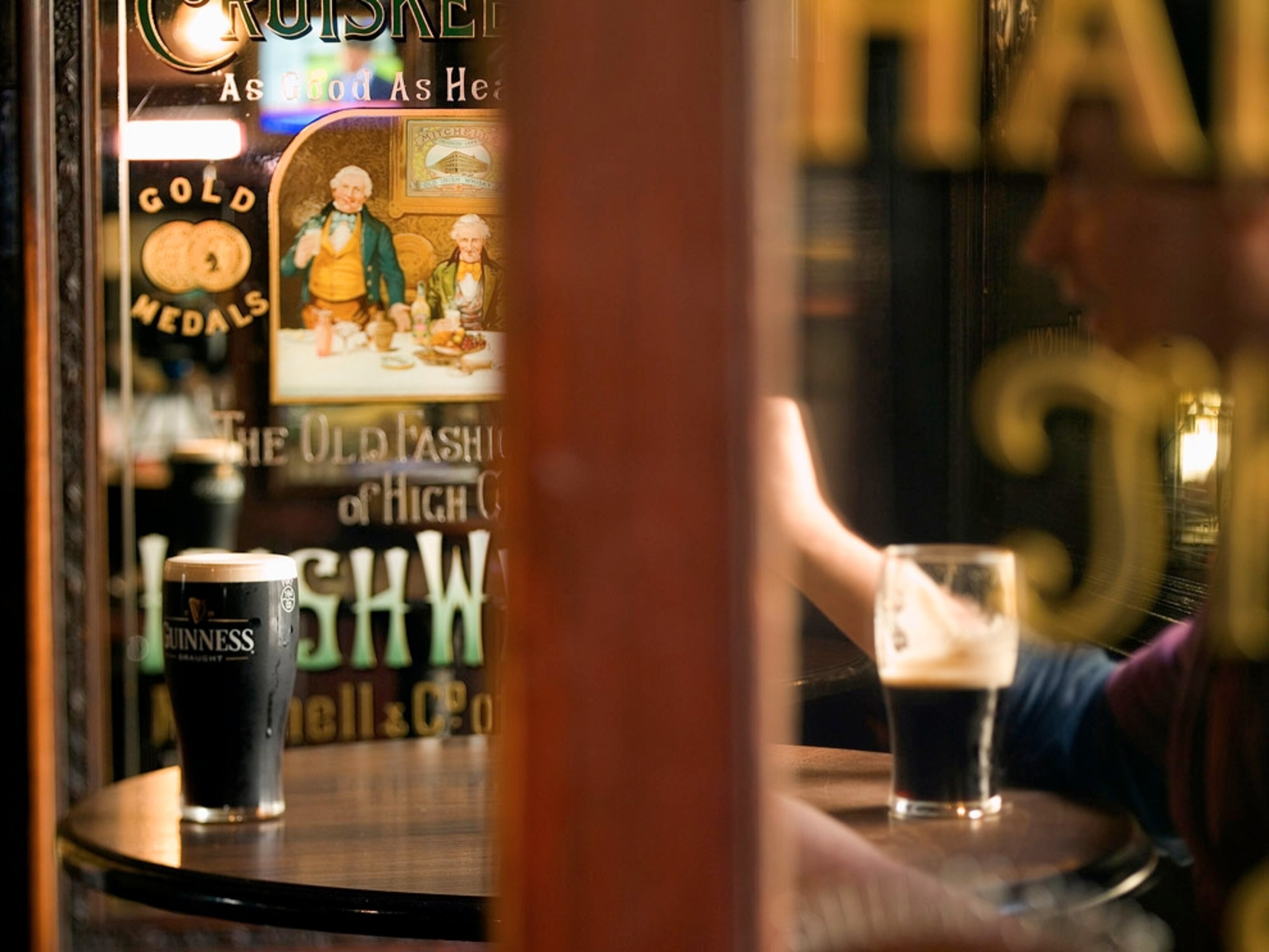 Pint glass of Guinness beer